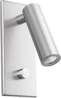 Vista 6 de Meanyee Lámpara de lectura montada en la pared con interruptor giratorio/regulable/brazo ajustable/superficie/níquel cepillado/3000K LED