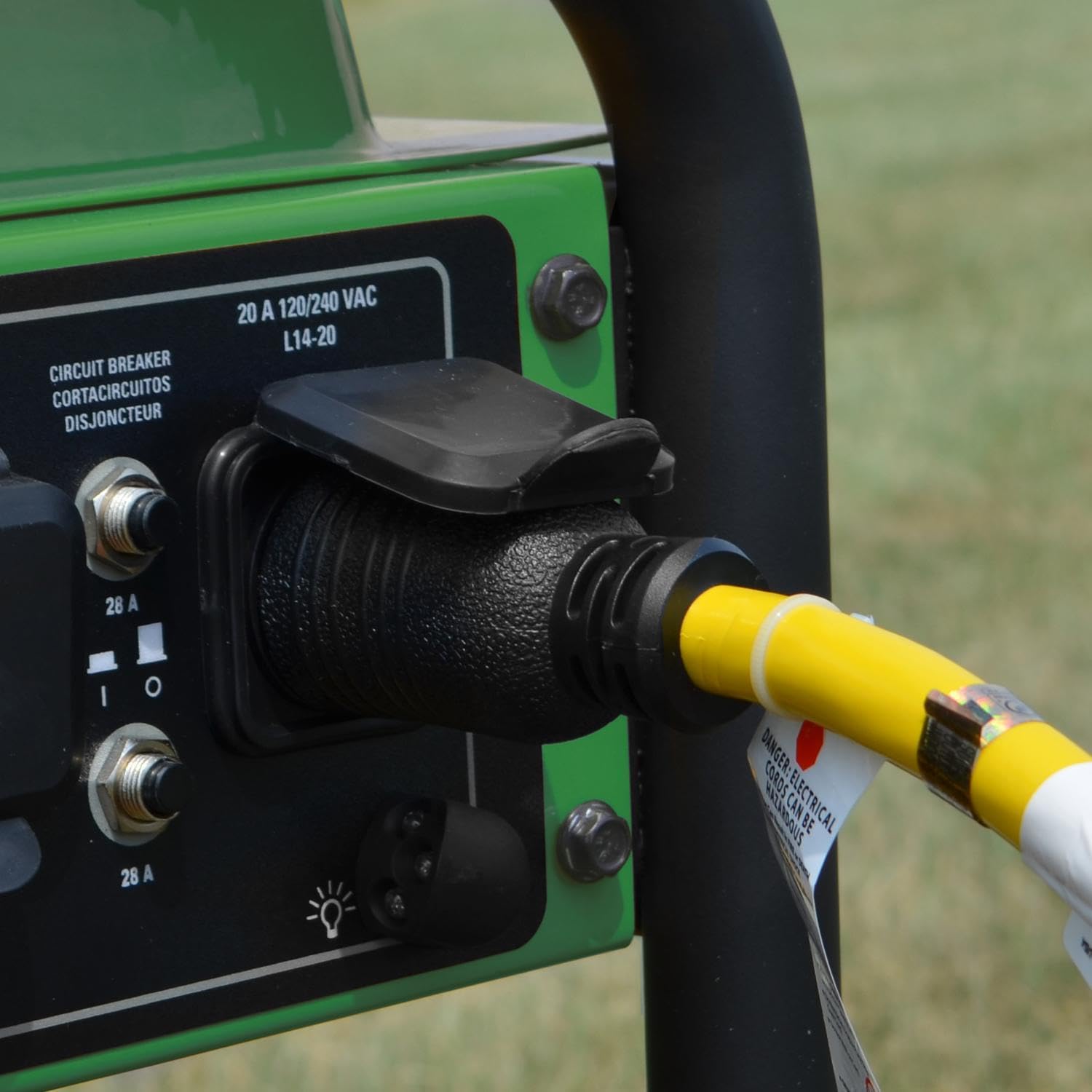 Conntek 25ft 20 Amp 125/250V NEMA L14-20 Power Supply Cord Roj Stripped End