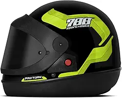 CAPACETE FECHADO PRO TORK SPORT MOTO 788 AMARELO TAM. 56 VIS. FUMÊ