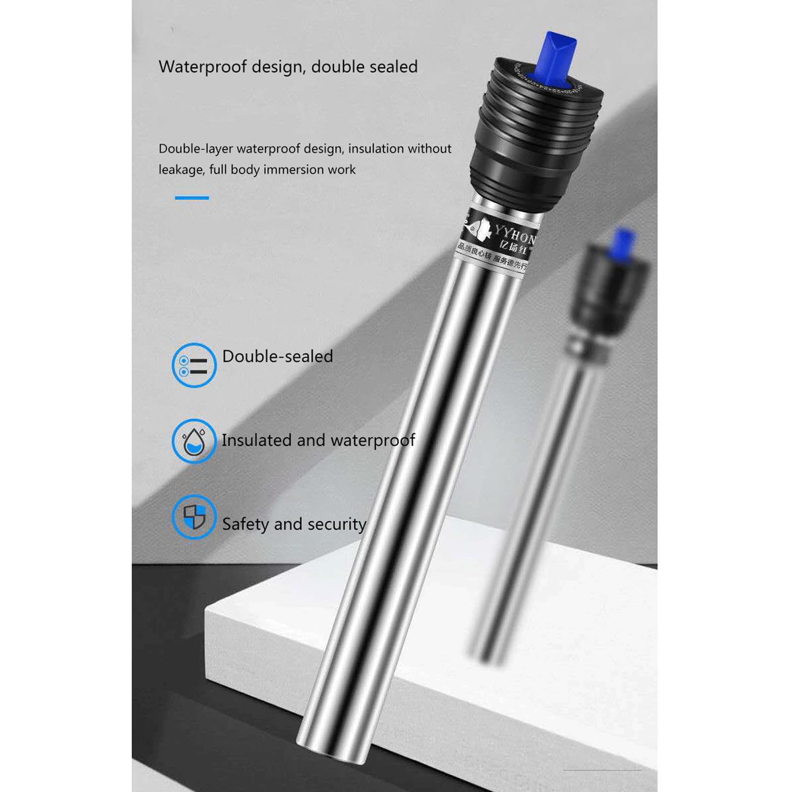 Acquario Riscaldamento Rod Termostato Automatico Piccolo riscaldatore con Ventose,1000W