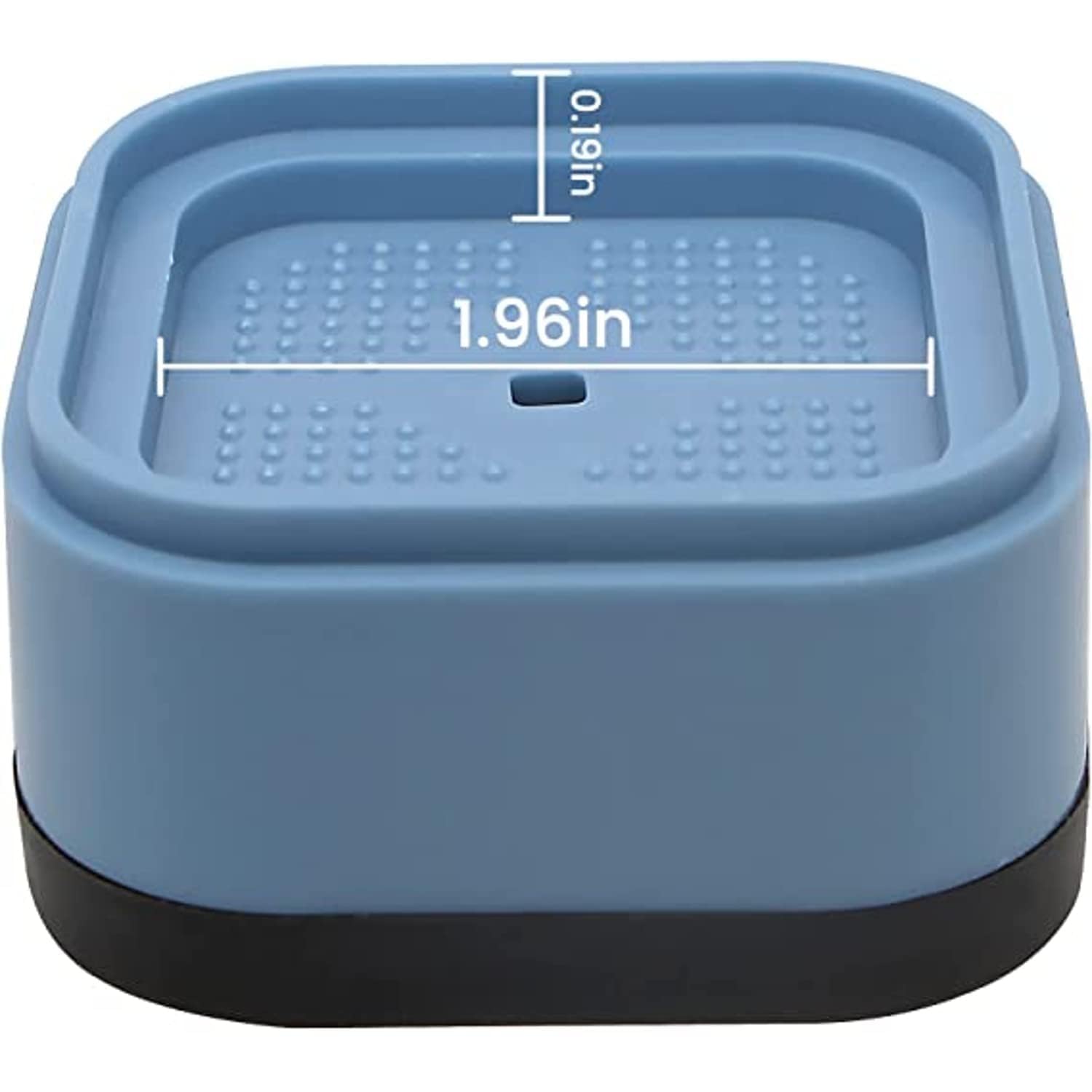 SPOLIK Bed Risers, 3 Inch, Stackable, Adjustable, Anti Vibration, Blue, Plastic, Square, 4 Pack, For Beds, Desks, Sofas, Tables, Chairs 2
