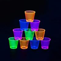 Vista 11 de Party Essentials Hard Plastic 2-Ounce Shot/Shooter Glasses, 40-Count, Assorted Neon