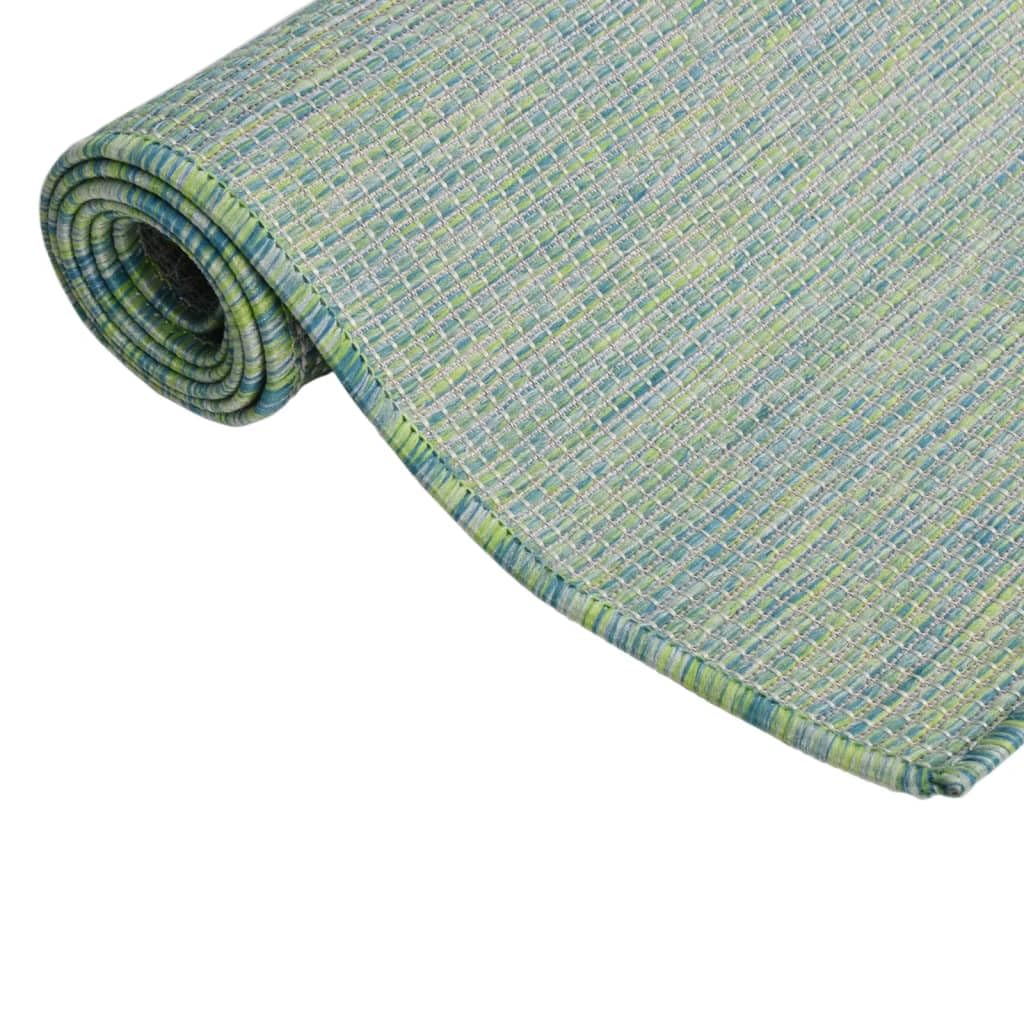 vidaXL Tappeto da Esterni a Tessitura Piatta 120x170 cm Turchese