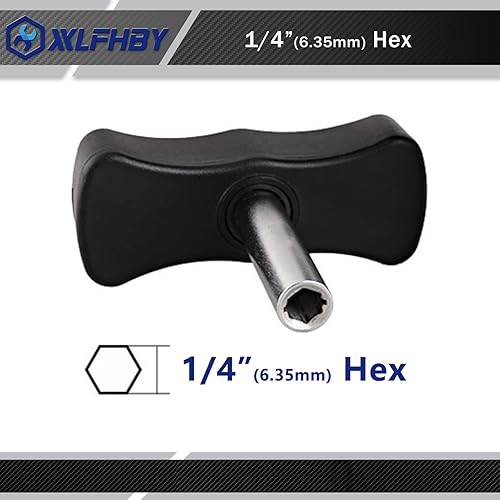 Miniatura 5 de XXLFHBY Llave dinamométrica fija de 14 "con mango en T, herramienta de destornillador preestablecido, 20 in-lb