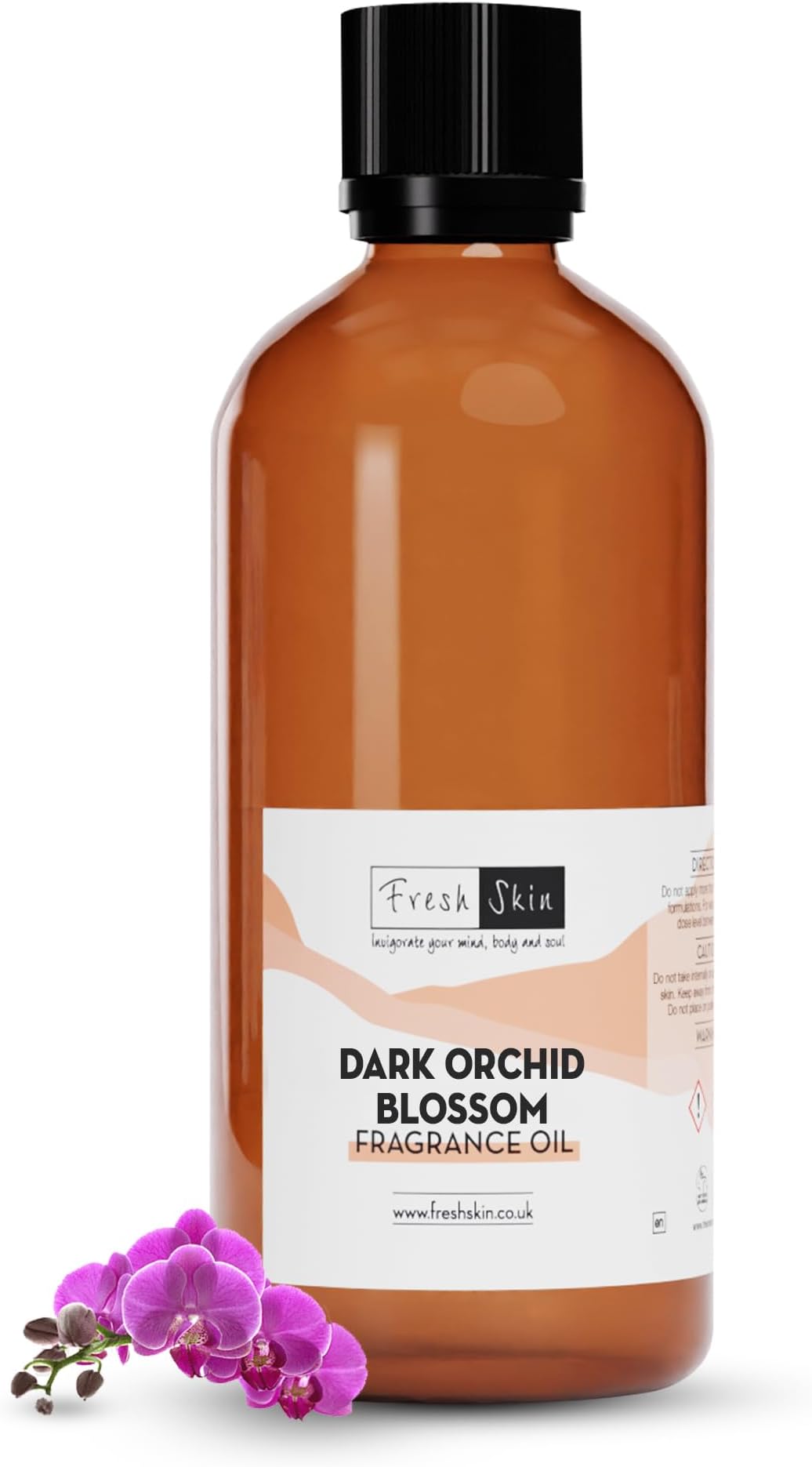Freshskin Beauty LTD | Dark Orchid Blossom Fragrance Oil 100ml - Candles, Bath Bombs, Soap Making, Reed Diffusers & Wax Melts - Cosmetic Grade - Vegan Friendly - A Rich, Complex, & Long Lasting Scent!