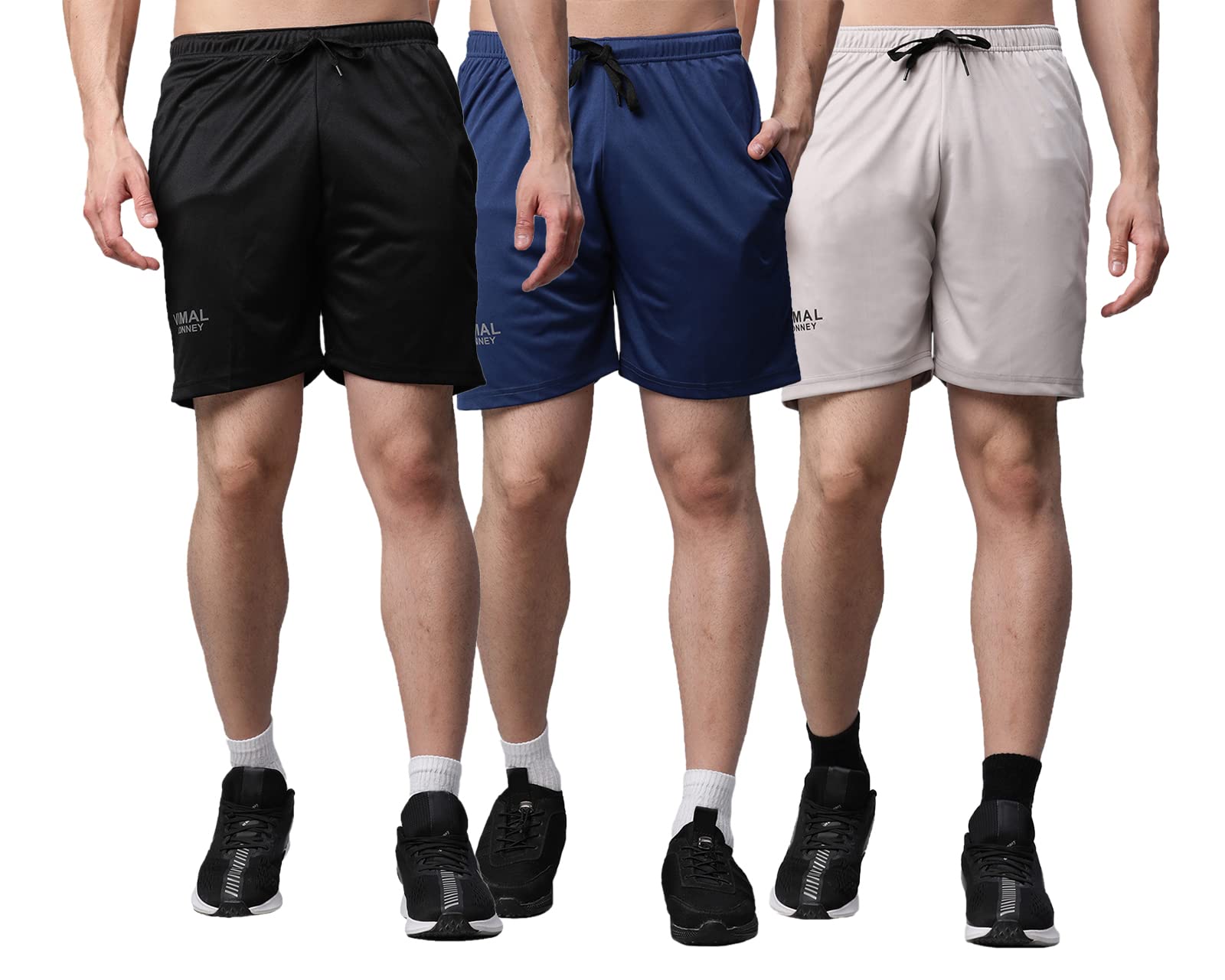 Mack Jonney Dryfit Solid Lycra Shorts for Men (Pack of 3)-Dryfit_D11_BLK_BLU_Gry_03-P-picture-35