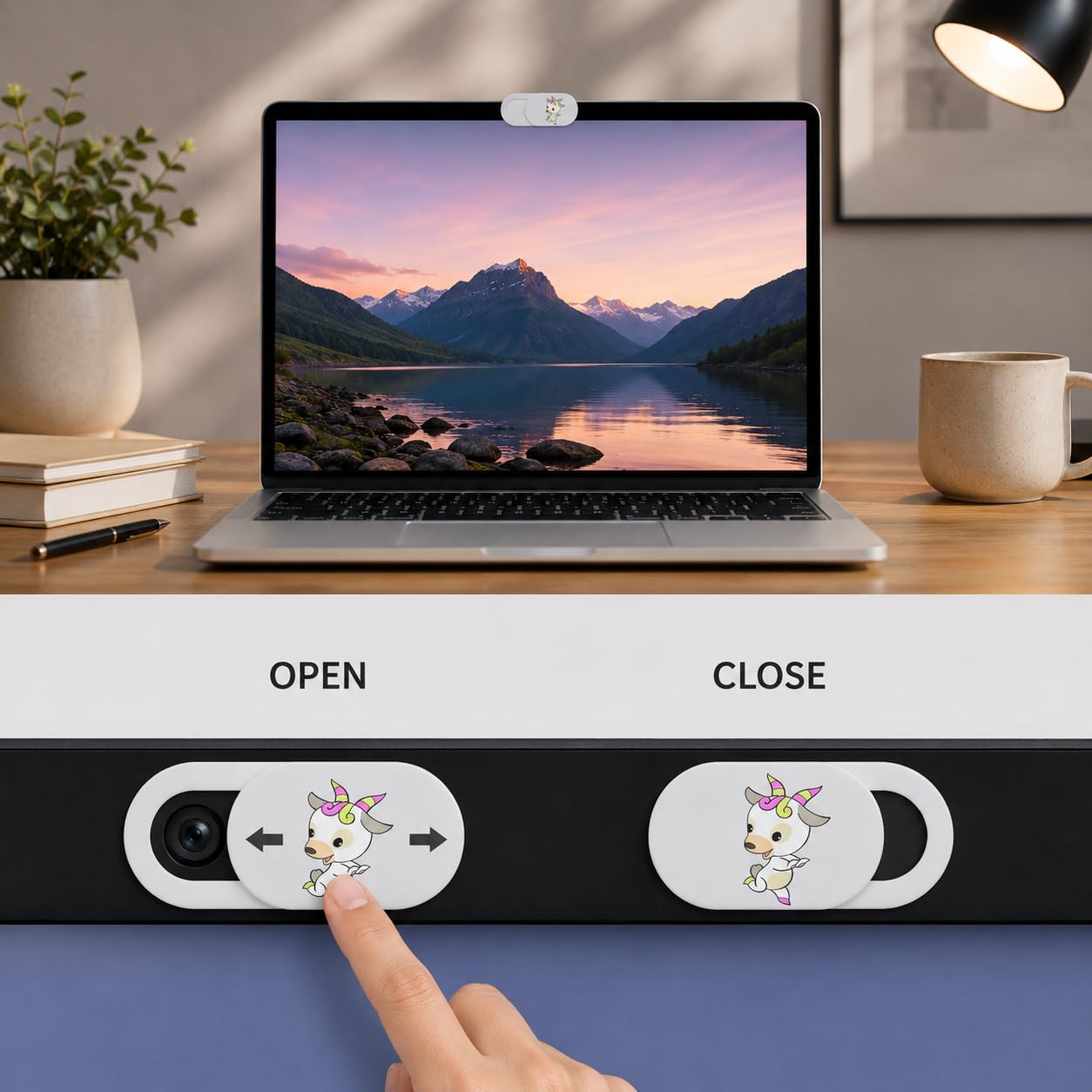 McStorey Kamera Kapatıcı 3'lü Set, 3 Farklı Karakter Tasarımlı Ultra İnce 1 mm Sürgülü Webcam Cover, Güçlü 3M Yapışkanlı Laptop Tablet Telefon MacBook iPad Uyumlu Kamera Gizlilik Kapağı