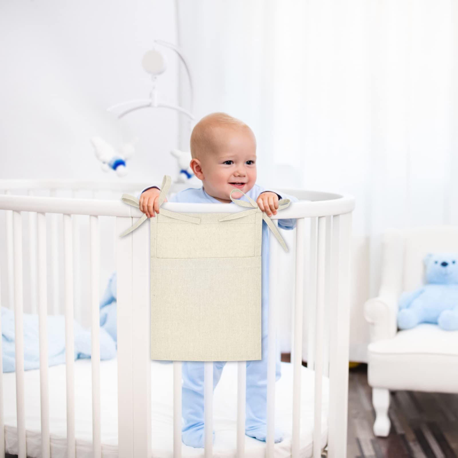 Hangende organizer, 2 stuks hangorganizer voor de kinderkamer, bevat 3 en 7 vakken