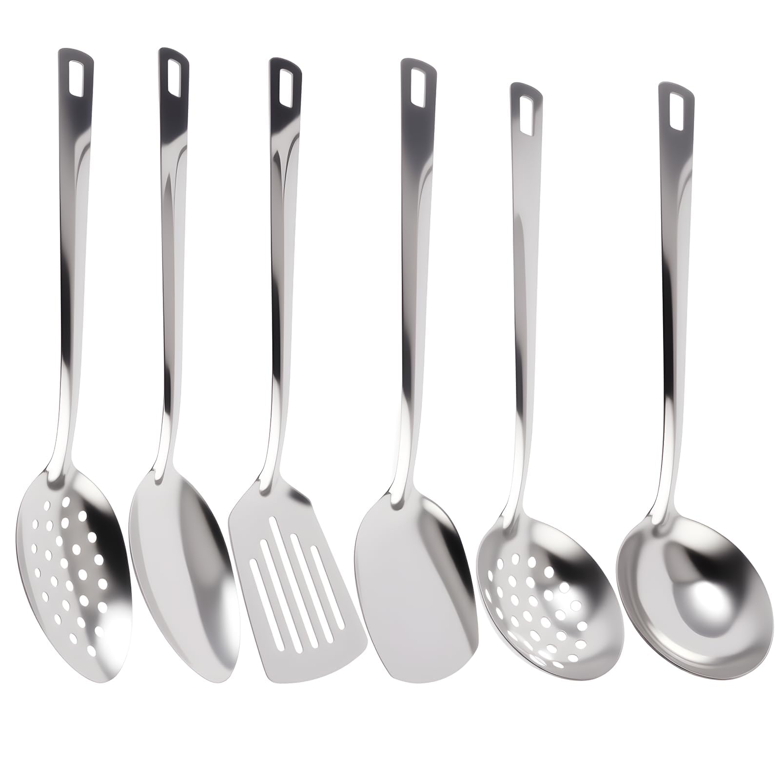 6 Pieces Stainless Steel Cooking Utensils Set, Kitchen Utensils Set