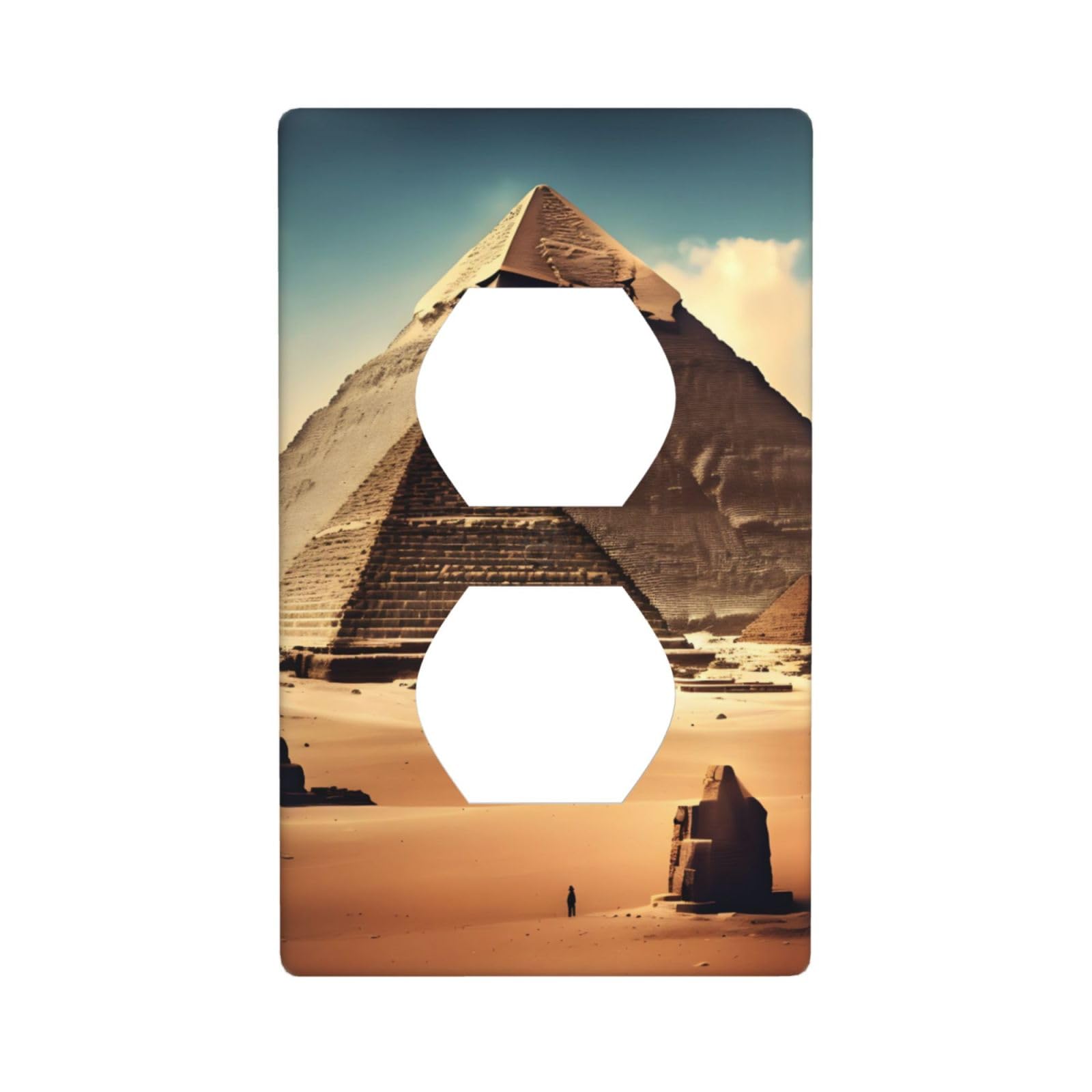 Dreaming of the Pyramids of Khufu Decorative Switch Plate Cover-Unbreakable Polycarbonate Wall Plate for Home Office, 1 Gang with Screws