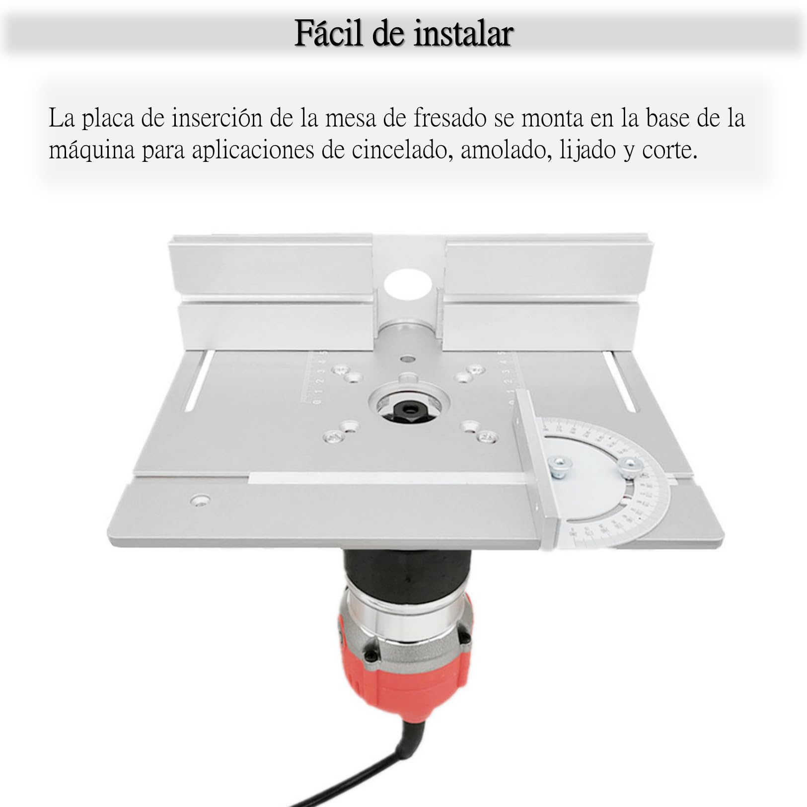 Placa de insercin para mesa de fresadora mesa para router para madera tablero abatible de metal para fresadora mesa para router para madera soportes para valla Piani di lavoro
