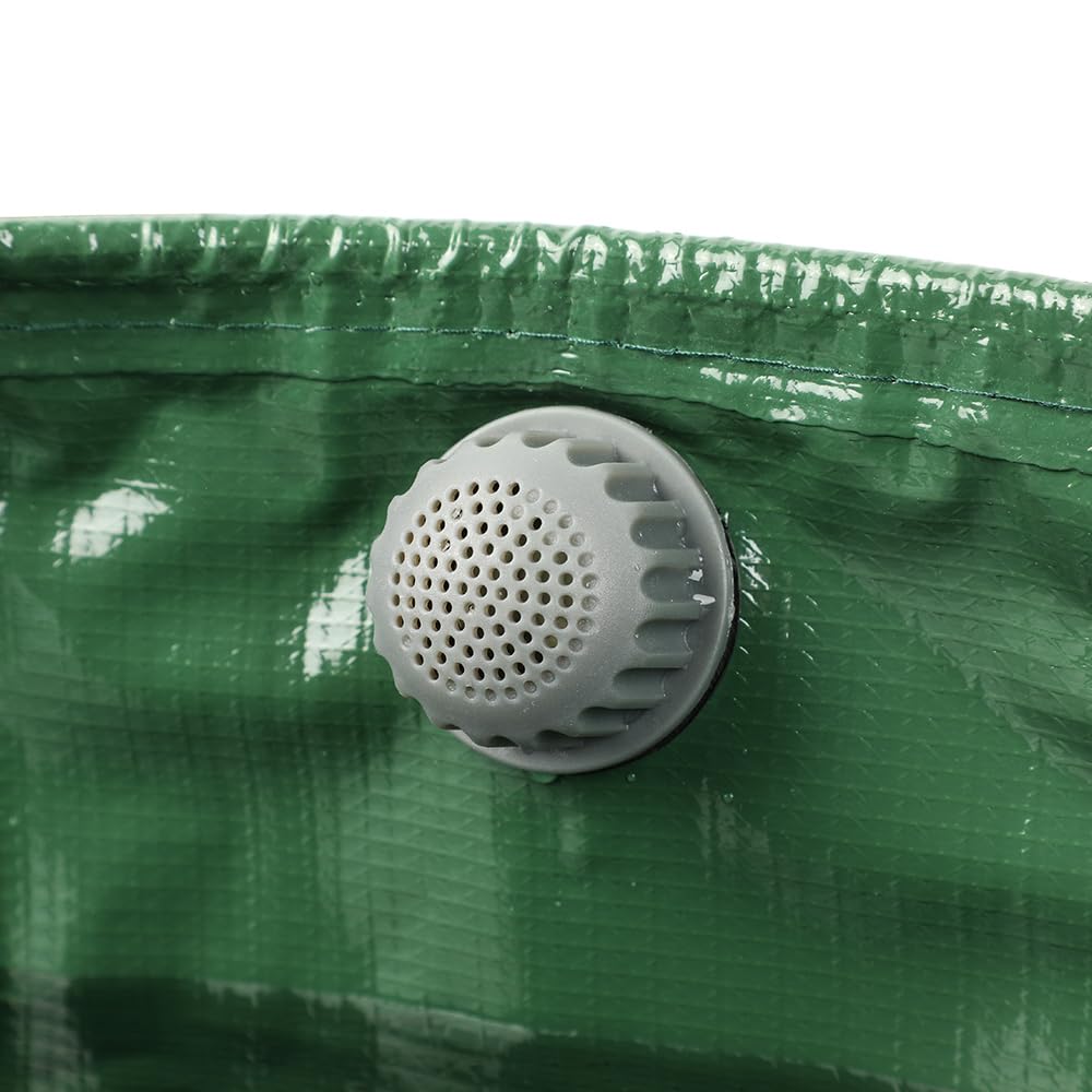 TERRE JARDIN - Réservoir Récupérateur Eau de Pluie, 500 L - Cuve Eau de Pluie, Pliable, en PVC Armée - Réservoir avec Robinet d'Arrêt et Robinet d'Écoullement - 500 litres - Vert