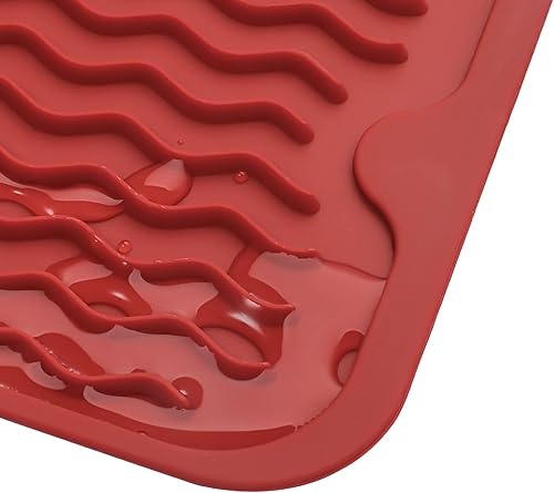 Miniatura 510 de Tapete de silicona para secado de platos para múltiples usos, fácil de limpiar, ecológico, resistente al calor, tapete de silicona para encimera