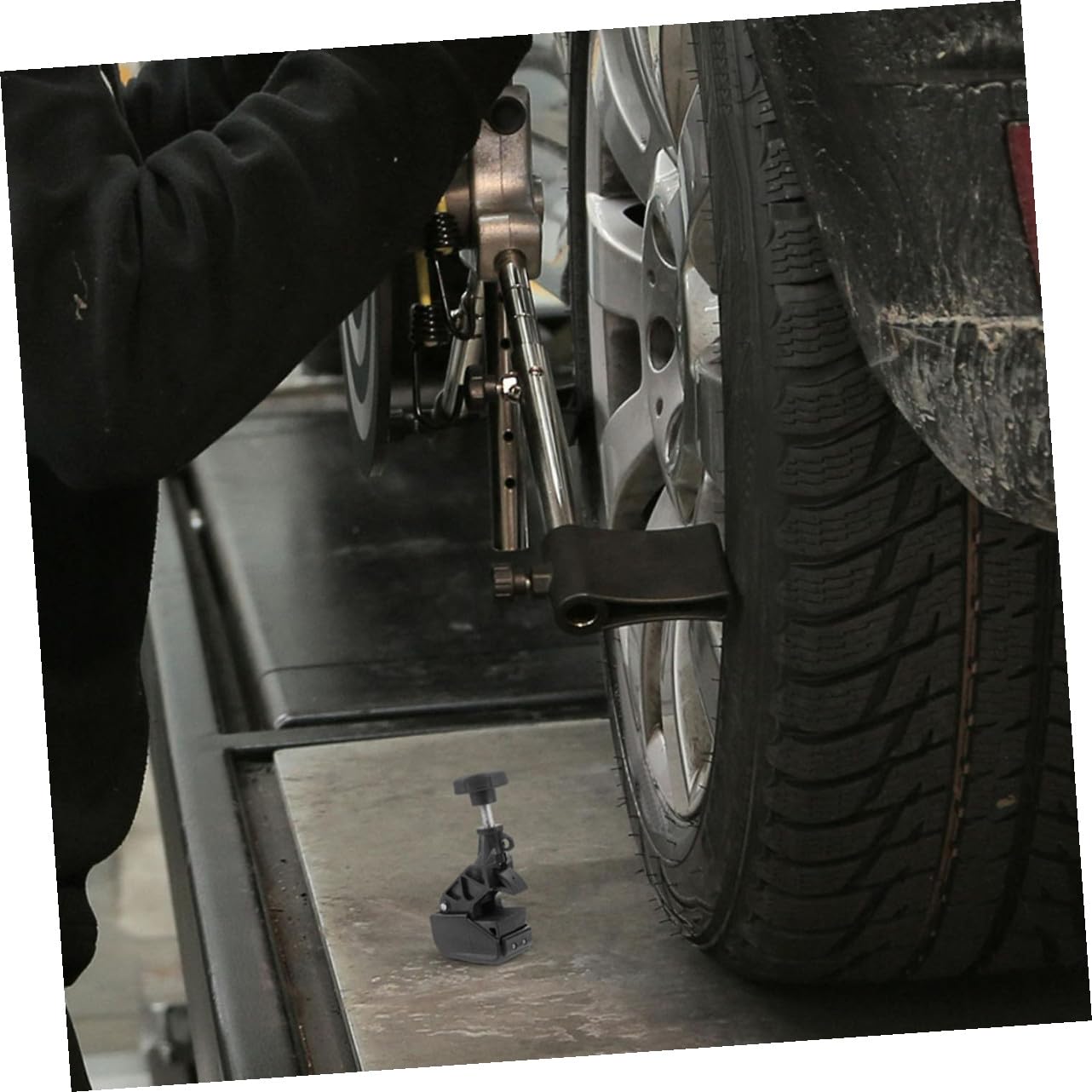 2pezzi Attrezzo per Pneumatici Nero in Plastica Compatto | Officina Professionale e Meccanici Fai-da-te, Portatile, Design Salvaspazio, per Gomme Auto