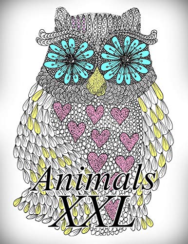Animals XXL: coloring book for adults and kids