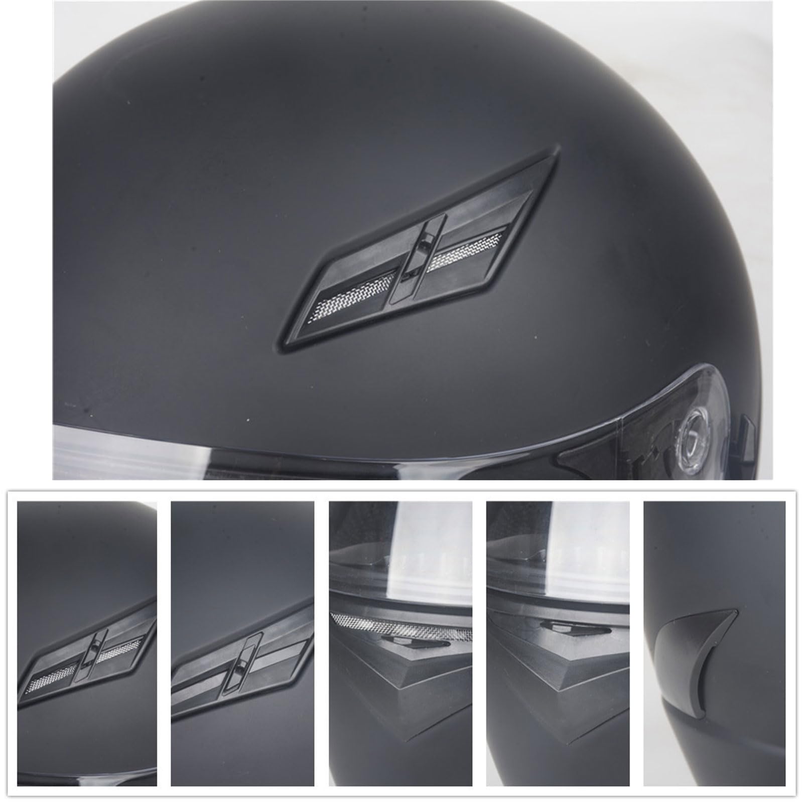 Kask motocyklowy w stylu vintage z osłoną przeciwsłoneczną, lekki, oddychający kask otwarty z homologacją DOT/ECE Półkask motocyklowy retro dla Cruiser Scooter Touring, XL=61-62cm,White