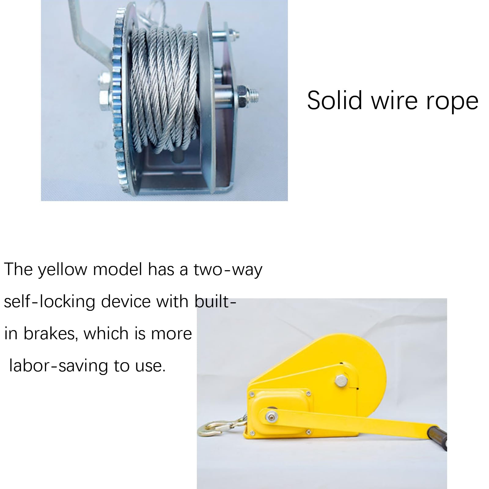 Verricello elettrico a mano con cuscinetti per risparmiare lavoro del freno per sollevare e tirare Ta Heavy-Du portatile ideale per progetti all'aperto e fai da te