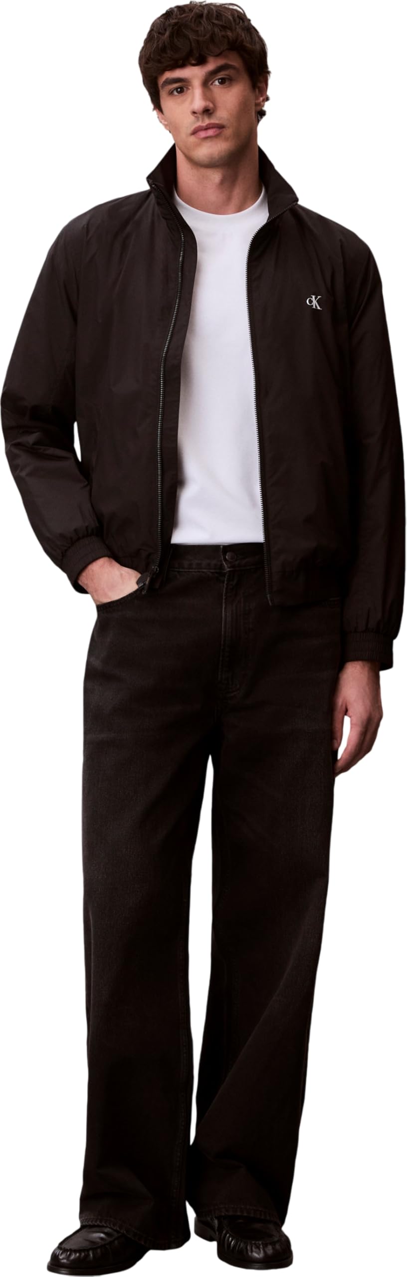 Calvin Klein Ls Unfilled Nylon Harrington Jkt Lv04rf520g Giacche Uomo