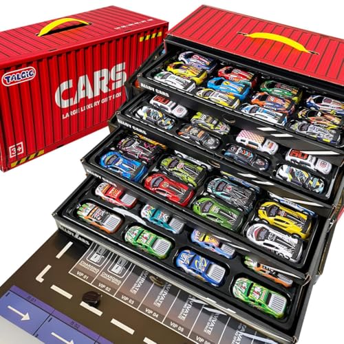 Image of 48PCS Die Cast Pull Back Cars,Metal Toy Cars,Bulk,Unisex,Non-Riding Toy Vehicle,Ideal for Boosting Vocabulary,Coordination,and Imagination,Safety Test Approved,Multi Color