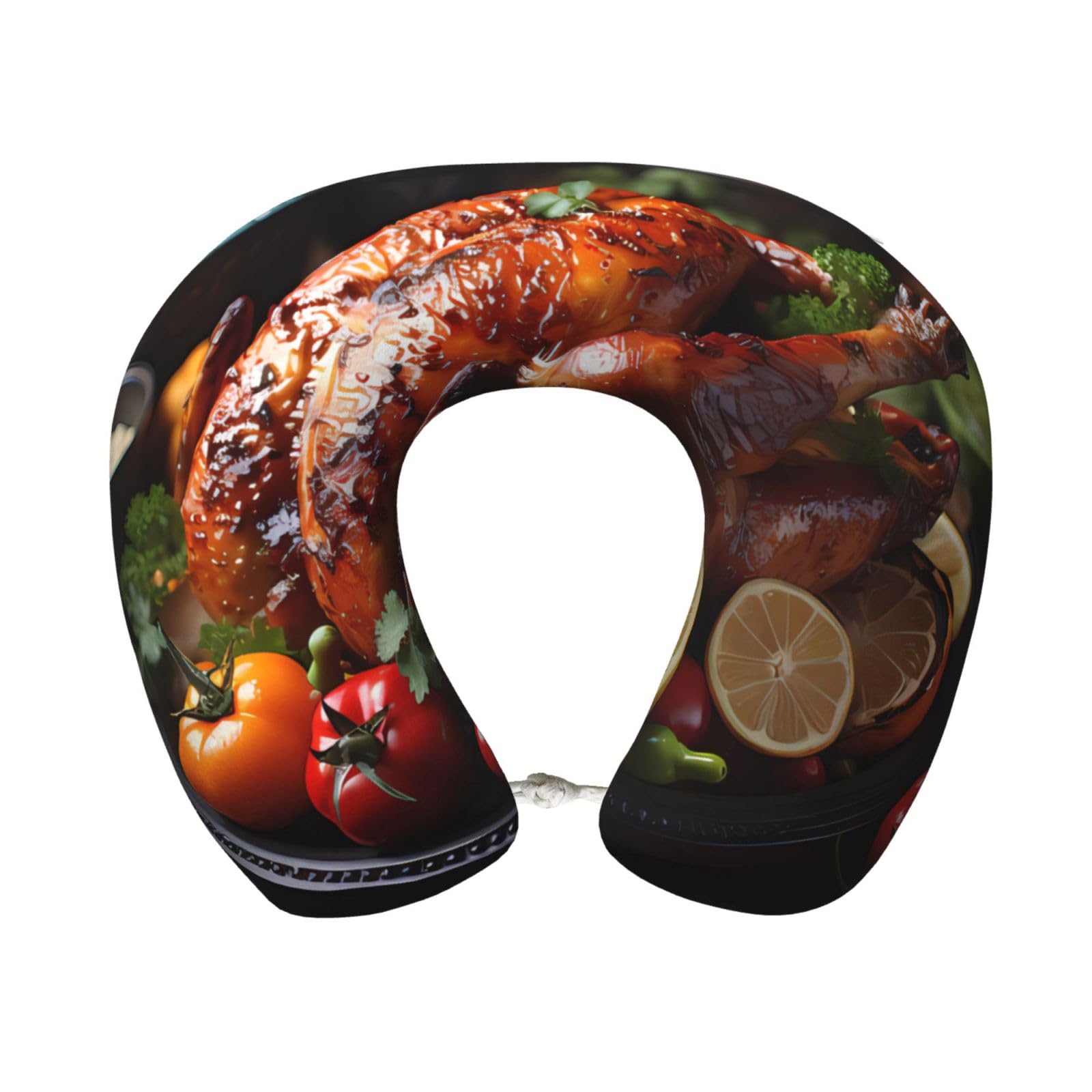 BOAIHH Tantalizing roast turkey Memory Foam Travel Pillow for Soft Comfort Fits Snugly for Naps Office, and Airplane Use