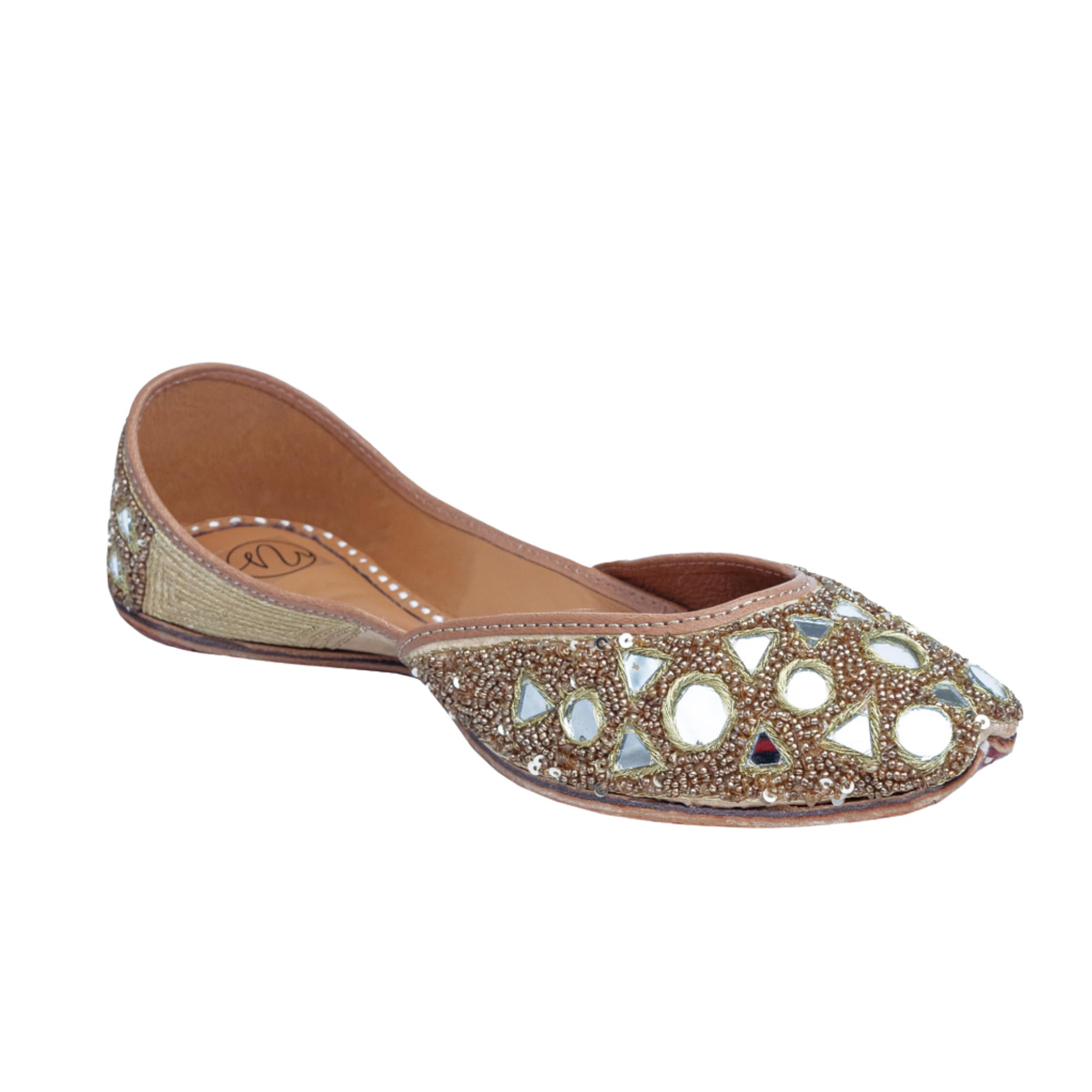 Women Gold-Toned Ballerinas Flats |-image-49