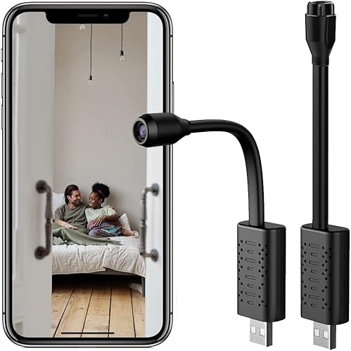 Fruzelg Detector de cámara oculta 2022, cámara WiFi 1080P para seguridad de oficina en casa, cámara interior con detección de movimiento, visión