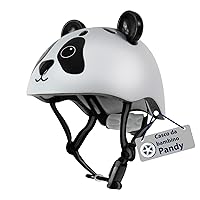 HUDORA Casco per bambini Pandy – Casco comodo XXS – con adorabile motivo panda