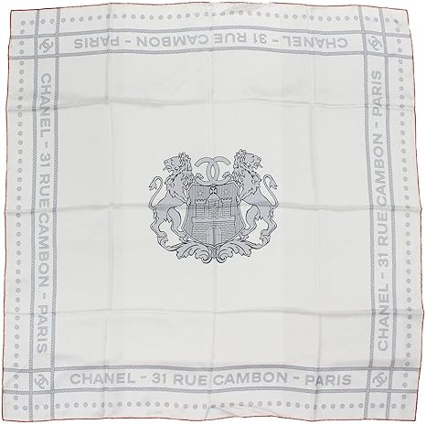 Amazon | [CHANEL] [シャネル] スカーフ シルク レディース 縦90×横