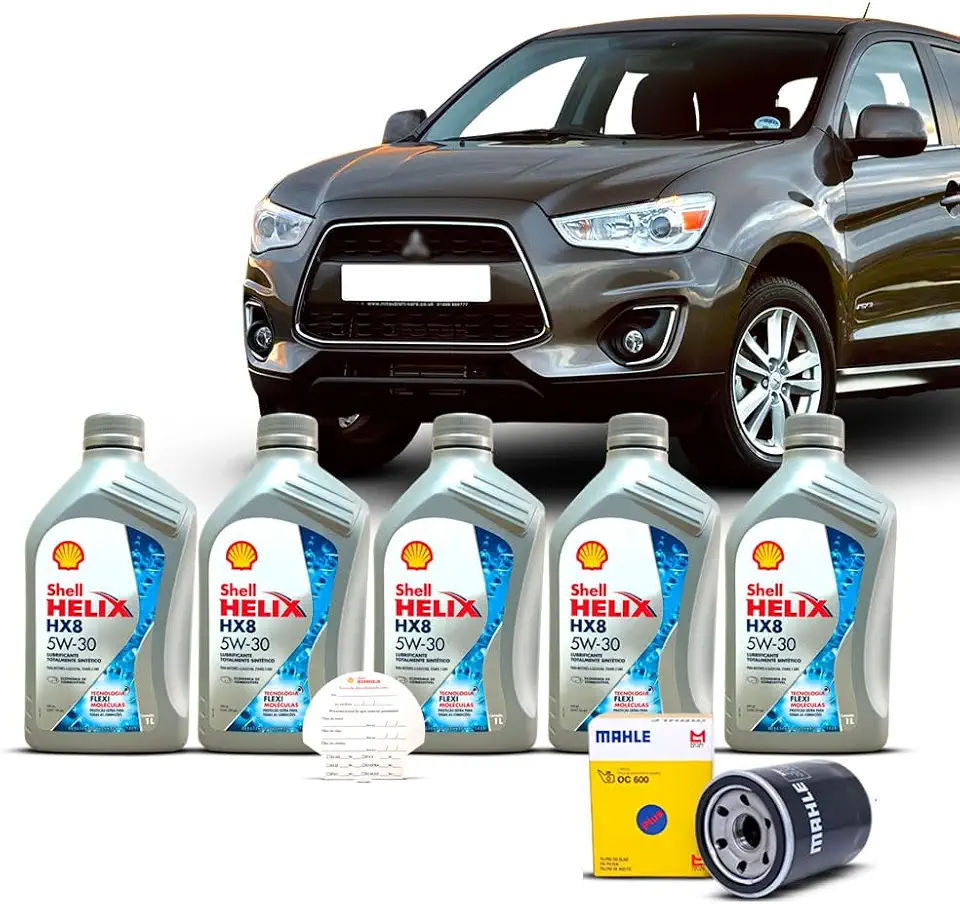 Kit Troca de Oleo 5w30 e ASX 2.0 16V 2013 a 2016 (Cambio CVT)