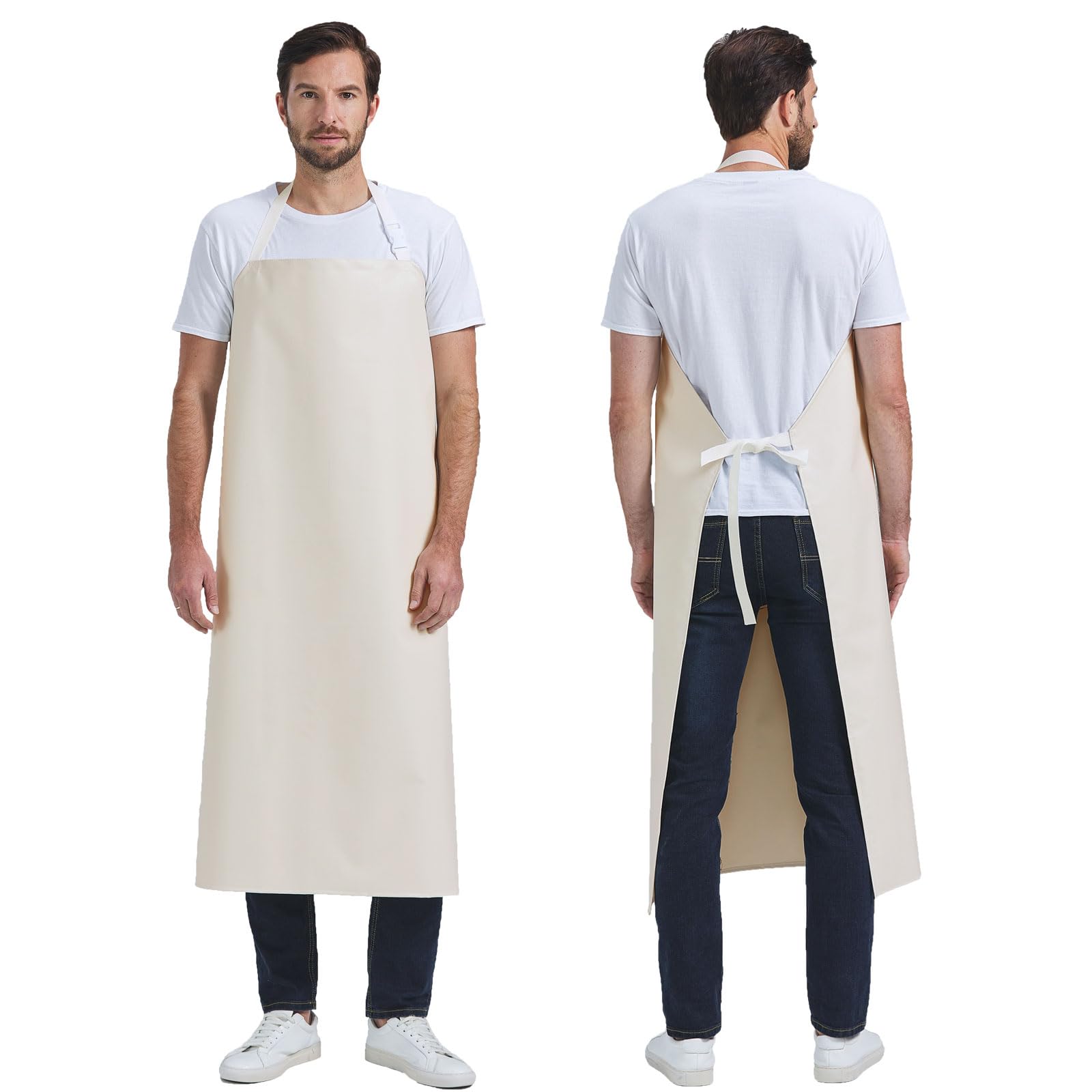 Nanxson Delantal Impermeable para Hombres - Goma Gruesa Ajustable para Trabajo de Carnicero