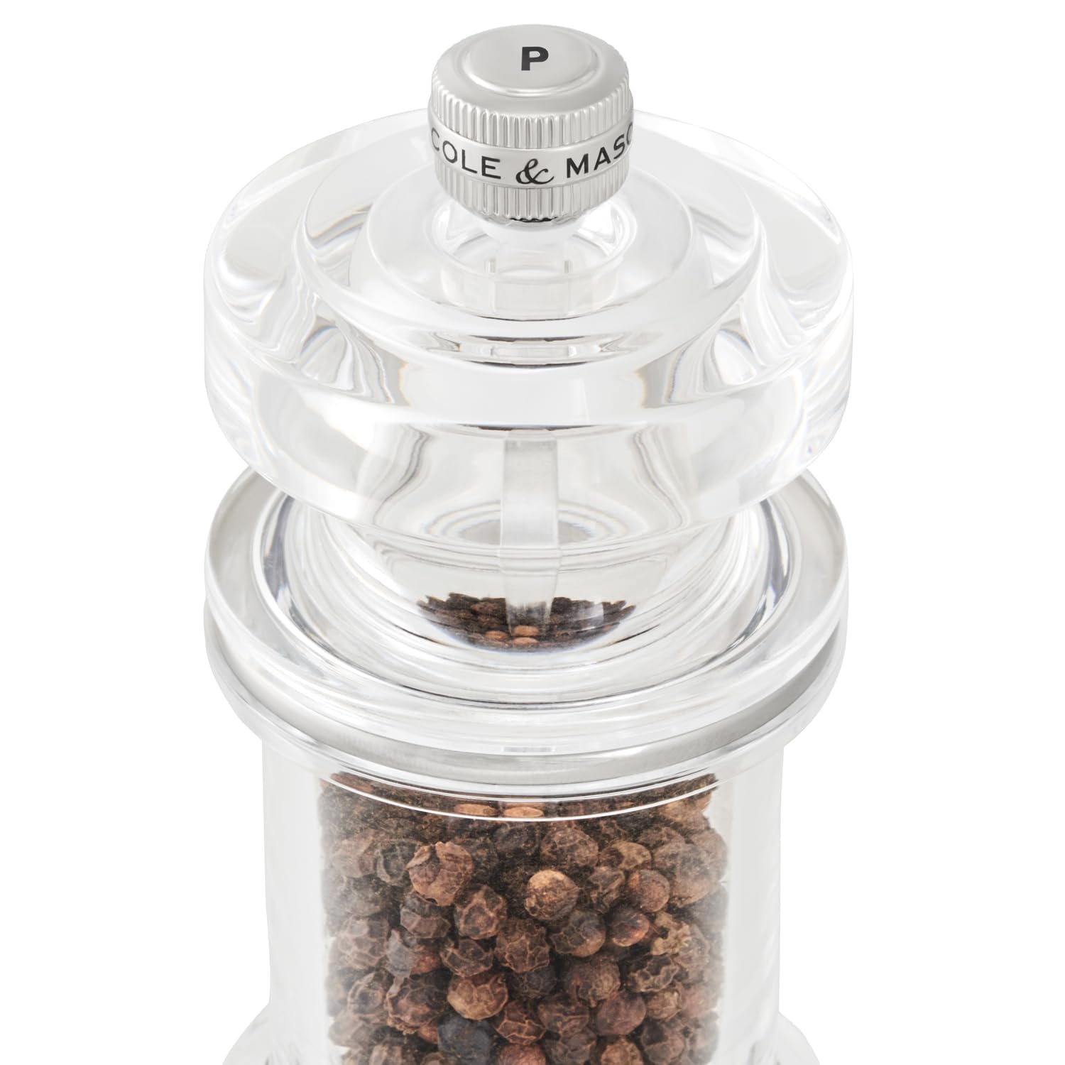 Cole & Mason 605 Salz und Pfeffermühle Set, Einstellbarem Keramikmahlwerk | Gewürzmühle, Precision+ verstellbarer Mahlgrad, Langlebiger Acryl/Edelstahl, Lebenslange Mechanik-Garantie, Geschenk Set