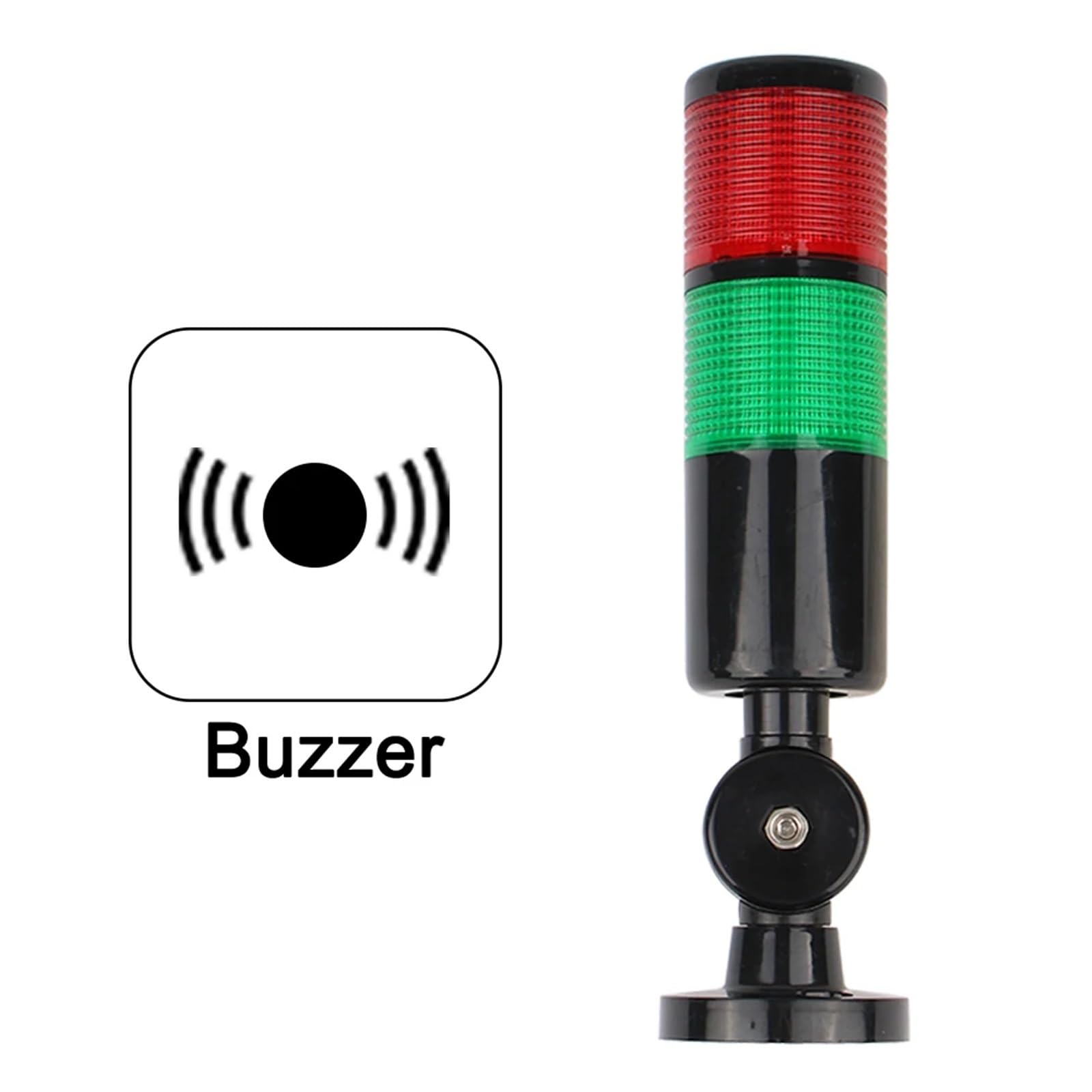 1 szt. H50 wielowarstwowa obrotowa przemysłowa lampa sygnalizacyjna LED wieża ostrzegawcza urządzenie alarmowe DC12V24V AC220V lampa ostrzegawcza (2 warstwy - z brzęczykiem, lampa błyskowa-DC