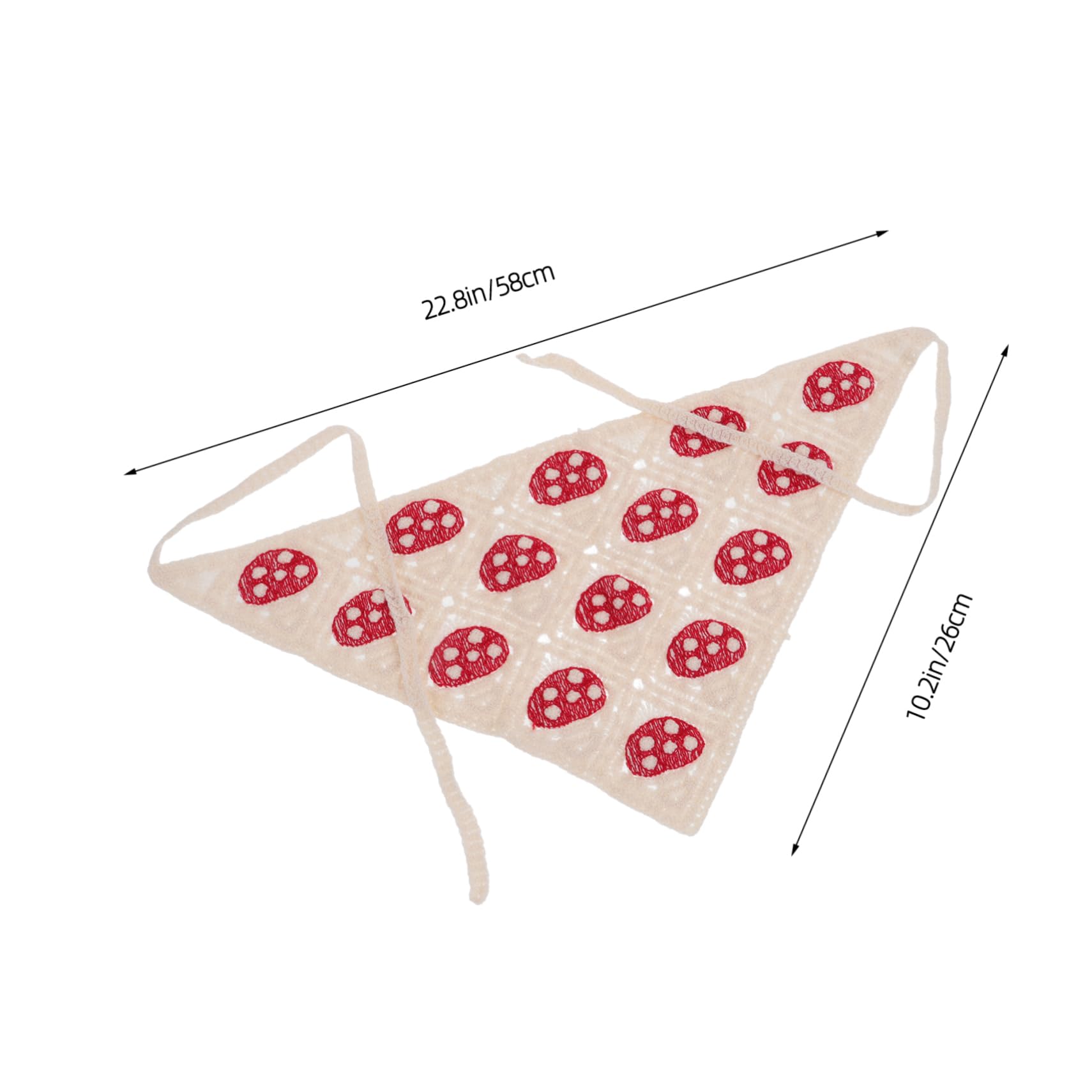 TOVINANNA Mushroom Pattern Crochet Headband Women's Bandana Headscarf Elegant Hair Accessory for Women for Occasions Daily Life