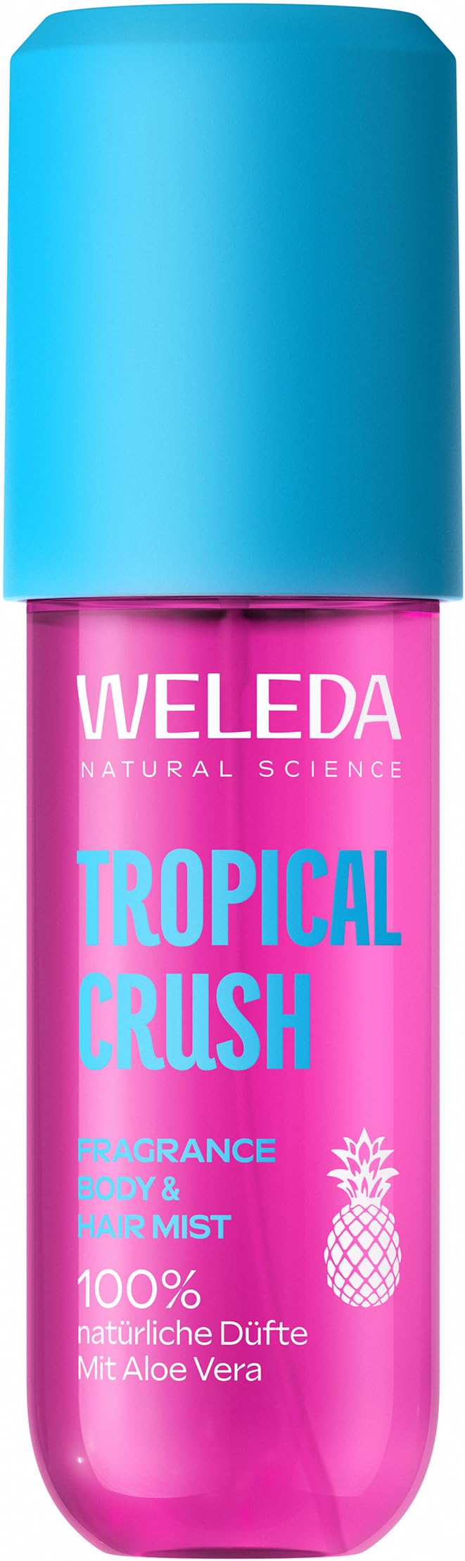 WELEDA Bio Fragrance Body & Hair Mist Tropical Crush - Naturkosmetik Bodyspray/Körperspray mit Mango, Himbeere & Ananas Duft erfrischt Haut & Haare (vegan, 95ml)