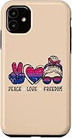 Vista 6 de Funda para iPhone 14 Pro Max Peace Love Freedom Bisexual Girl Bi Pride Flag LGBTQ