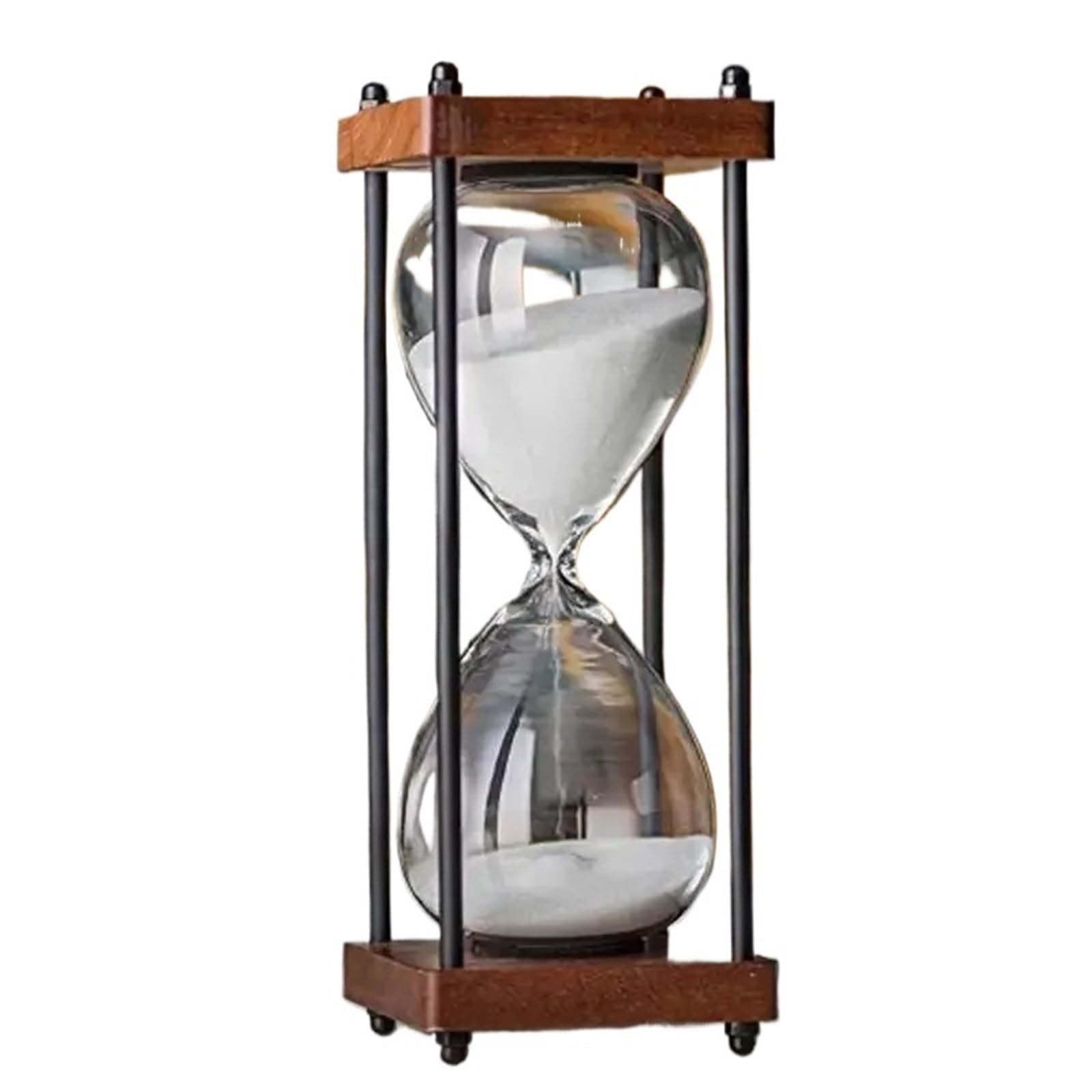 Wooden Hourglass Timer, Hourglass Sand Timer 60 Minute(White)