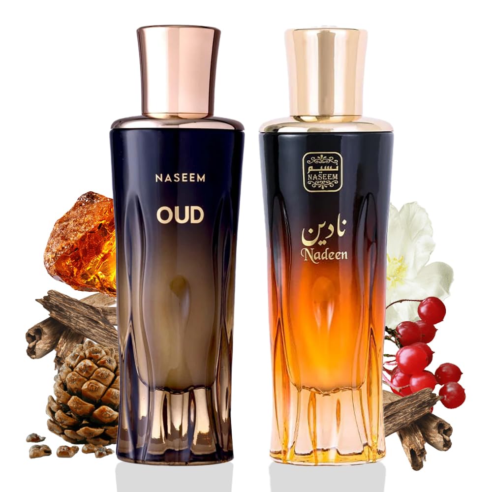 NASEEM Nadeen & Oud Aqua Perfume for Unisex | Alcohol-Free, Long-Lasting Arabian Fragrances for Women & Men, Floral Oud, Saffron, Extrait de Parfum (Combo - 80ml Each)-image-49