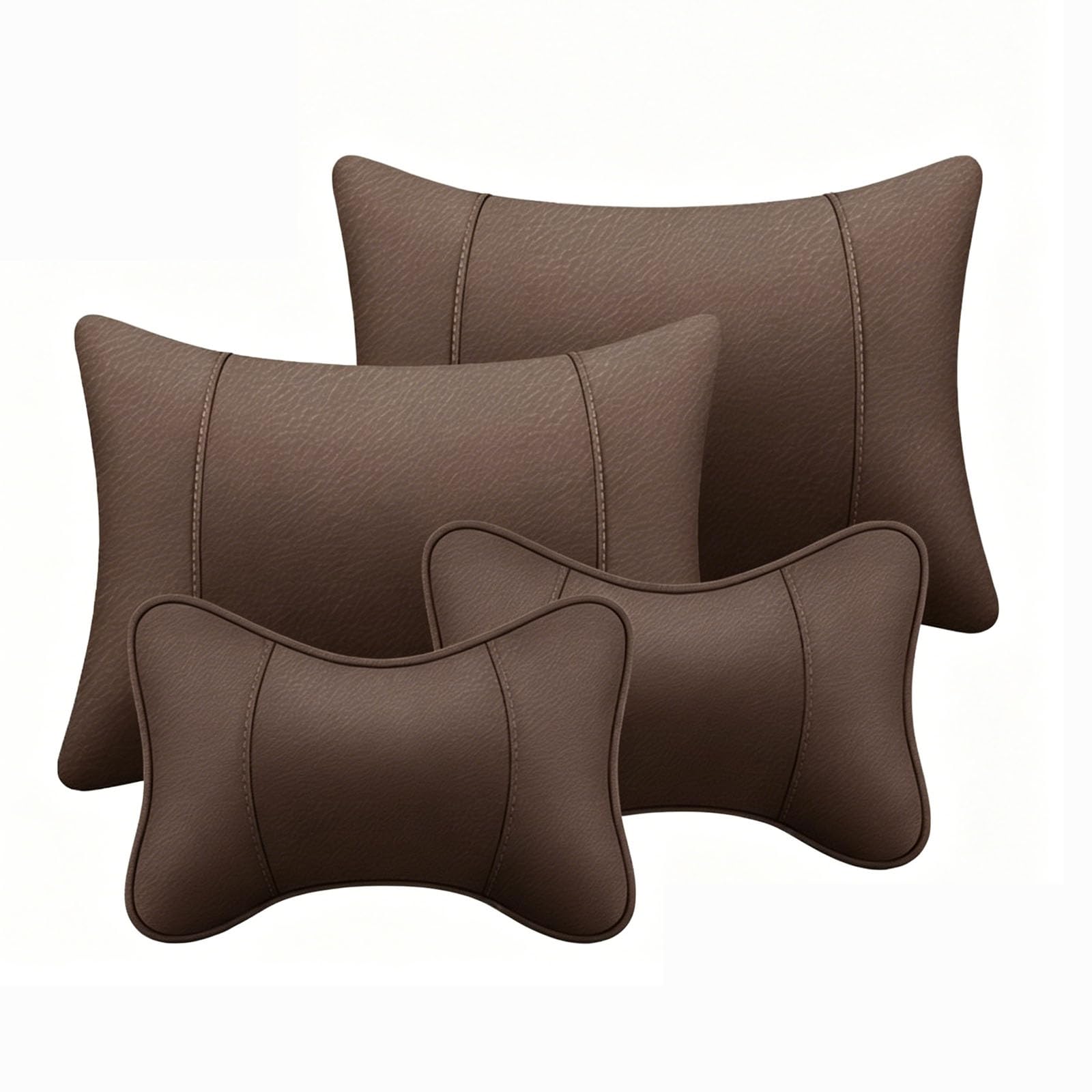 Poggiatesta Auto, per Citroen Berlingo III 2018-2023 2024 2025 Cuscino Cervicale Auto e Supporto Lombare Ergonomico Kit Cuscini Sedile Auto Viaggio,Brown