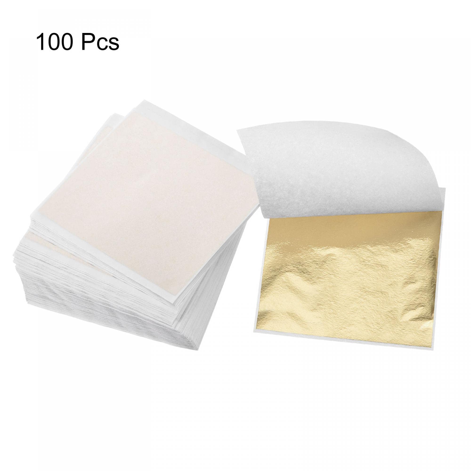 G367 24金 金箔シート100枚 アートデコレーション GOLD 金ぱく 彫刻