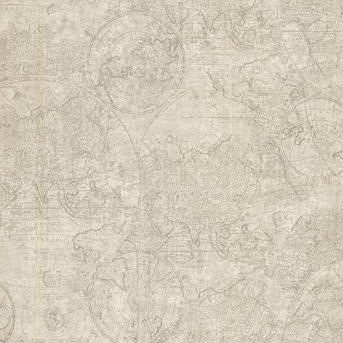 BHF 2604-21240 - Cartografía Vintage Mapa Del Mundo Wallpaper - Niebla