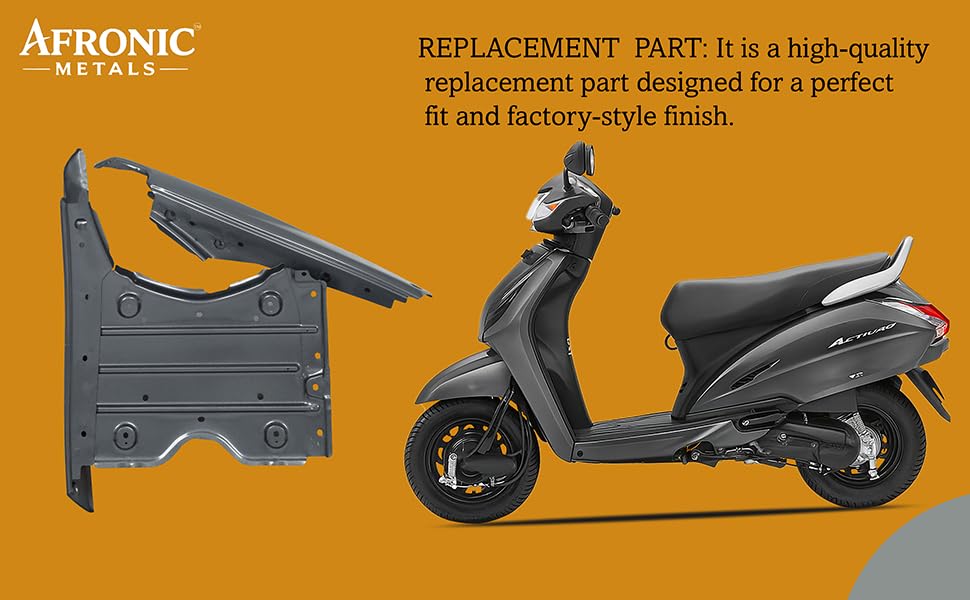 Image of Floor Platform for Honda Activa 3G | ABS Material | Compatible Scooter Floor Body Panel | Geny Grey Metallic
