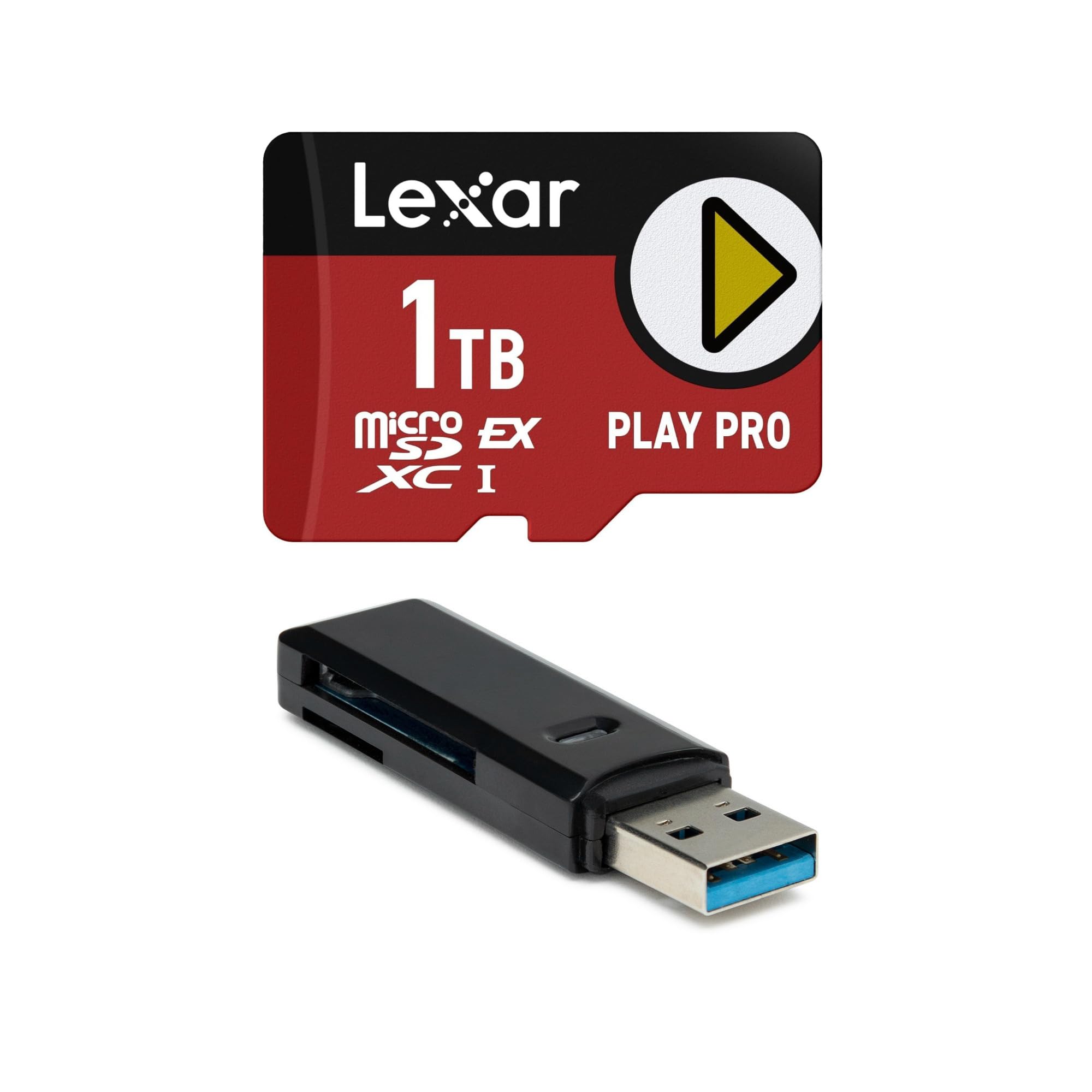 Lexar 1TB Play PRO Express Memory Card with 2-in-1 USB 3.0 Memory Card Reader Bundle (2 Items)