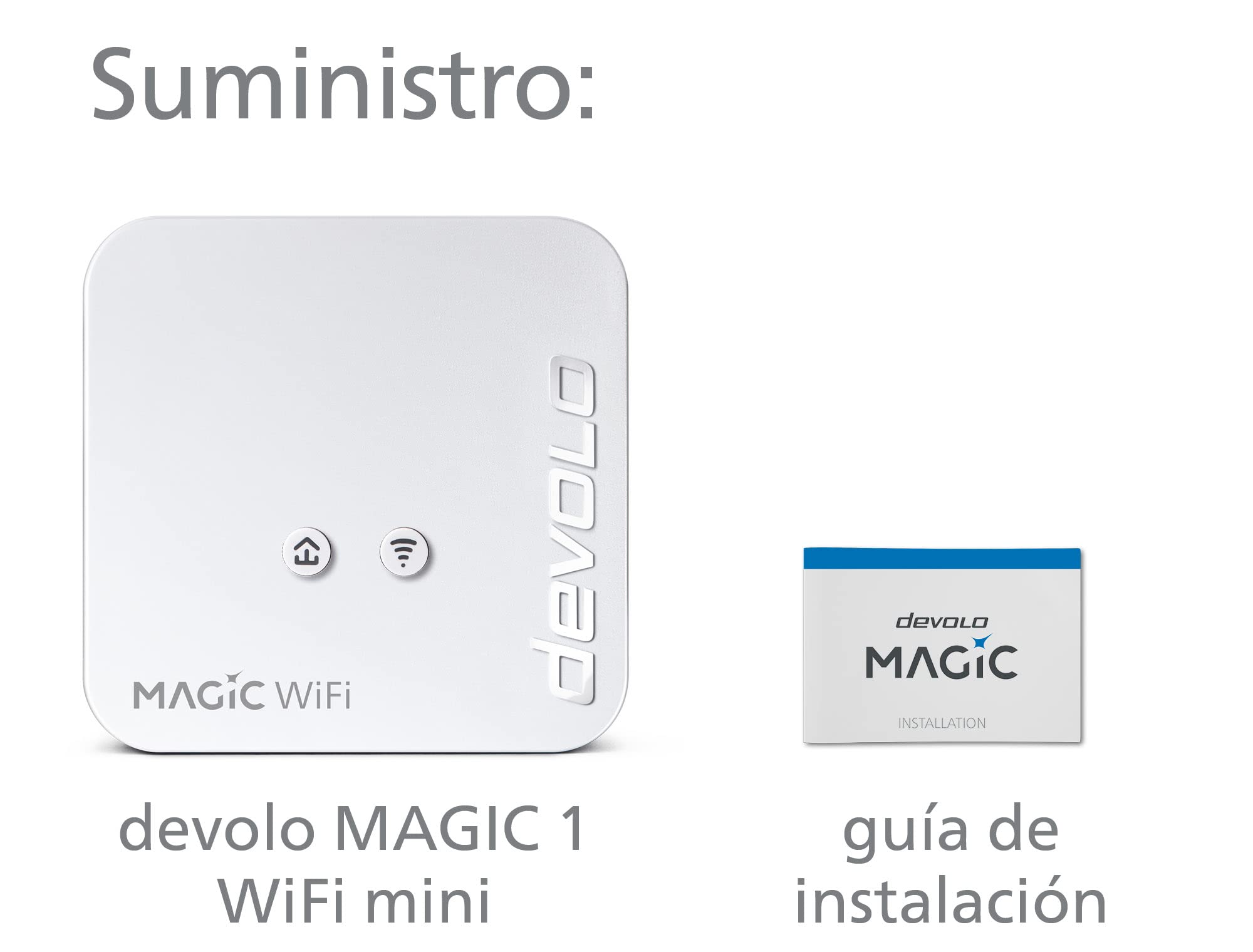 Devolo Adaptador de línea eléctrica mini compacto Magic 1 Wifi, ideal para trabajo remoto y transmisión