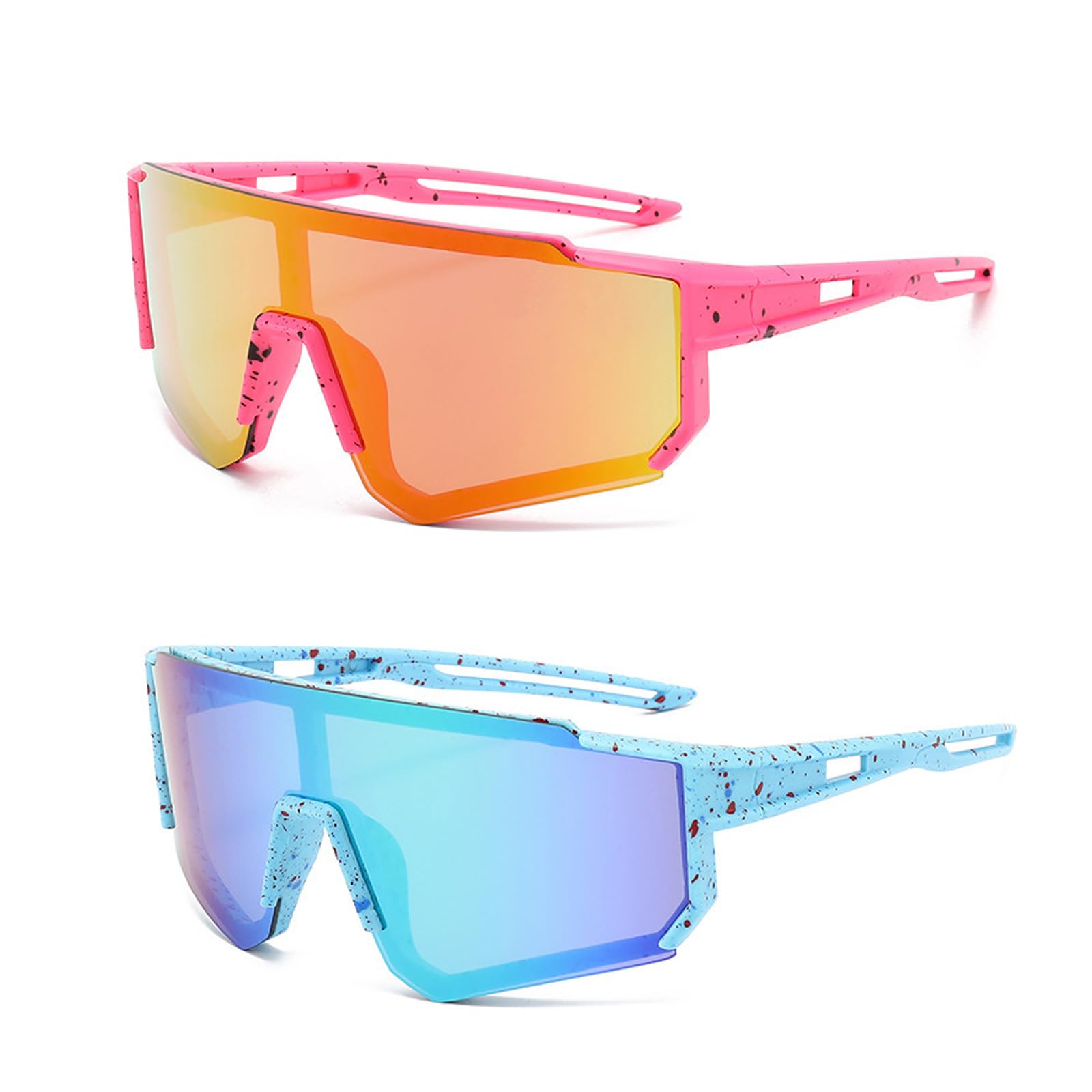 SeseBee Paquete de 2 gafas de sol para niños,gafas de sol de béisbol para jóvenes con correa,estuche,paño y funda,gafas de sol polarizadas deportivas para niños y niñas