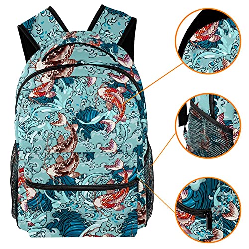 Sac à dos d'école pour garçons et filles avec motif aquarelle mignon