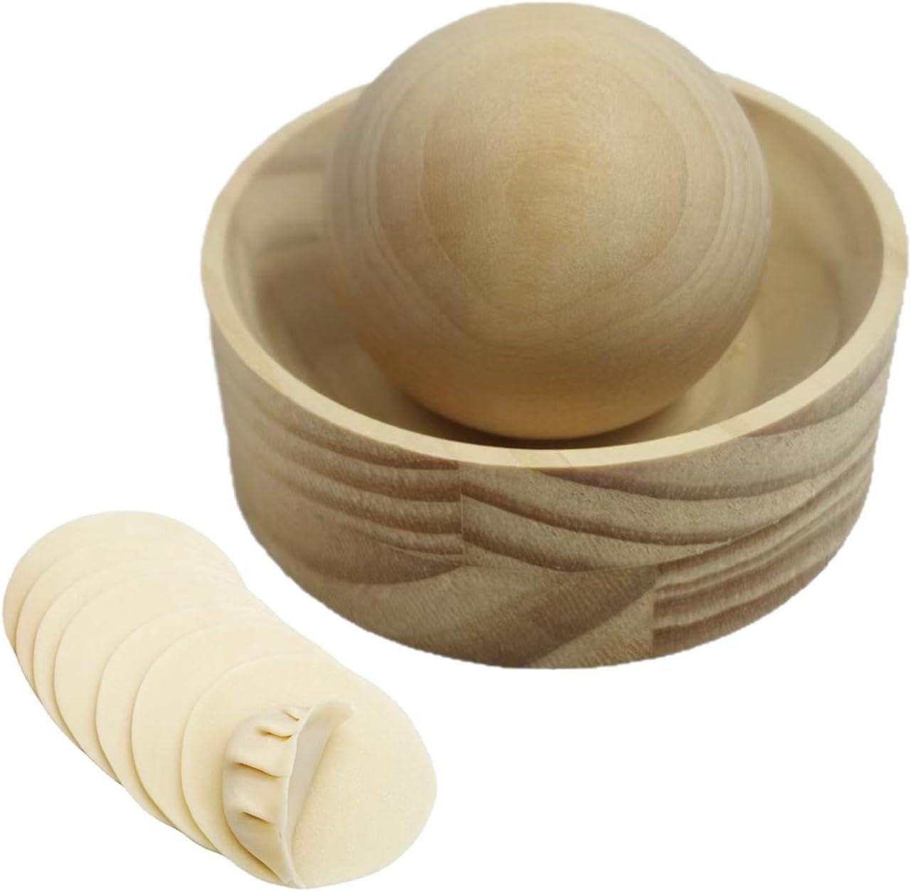 Wooden Dumpling Skin Maker, Reusable Manual Dumpling Skin Press Machine