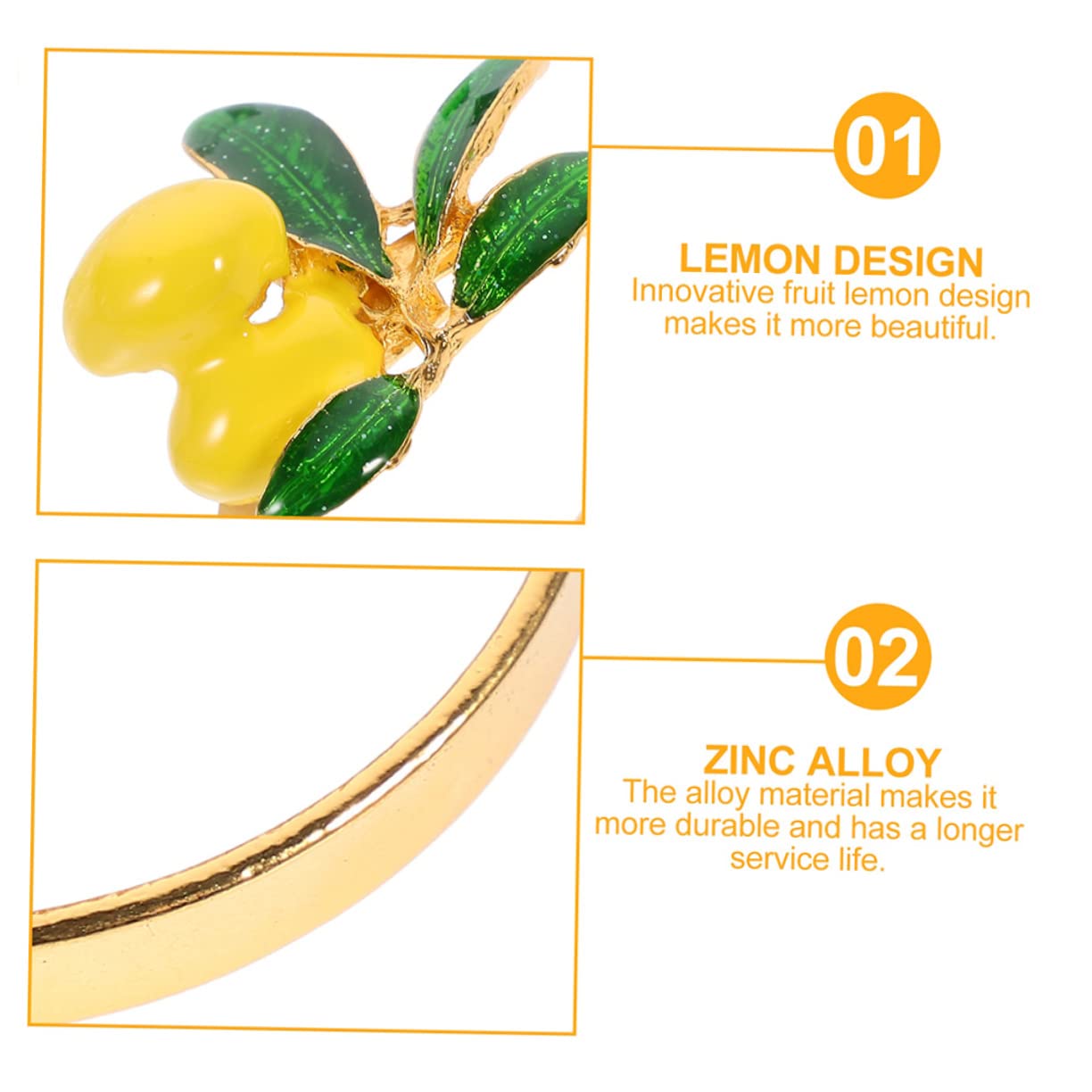 MAGICLULU 12stücke Zitronen Serviettenringe Für Hochzeiten Und Partys Dekorative Napkin Buckles Für Hawaiianische Feiern Tischdekoration Leuchtendem