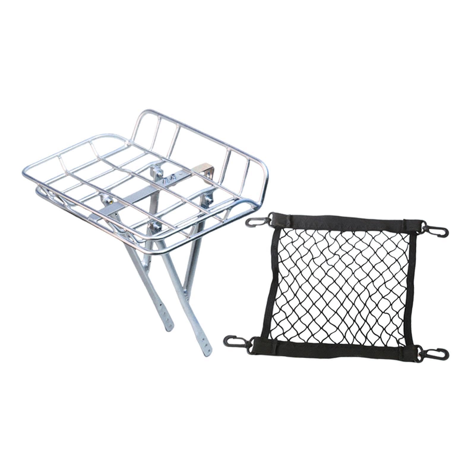 Fahrrad Front Gepäckträger Korb Organizer Transportzubehör Aluminiumlegierung Belastbar Komfortabel Angebracht für Damen Herren für Arbeitsweg Einkauf