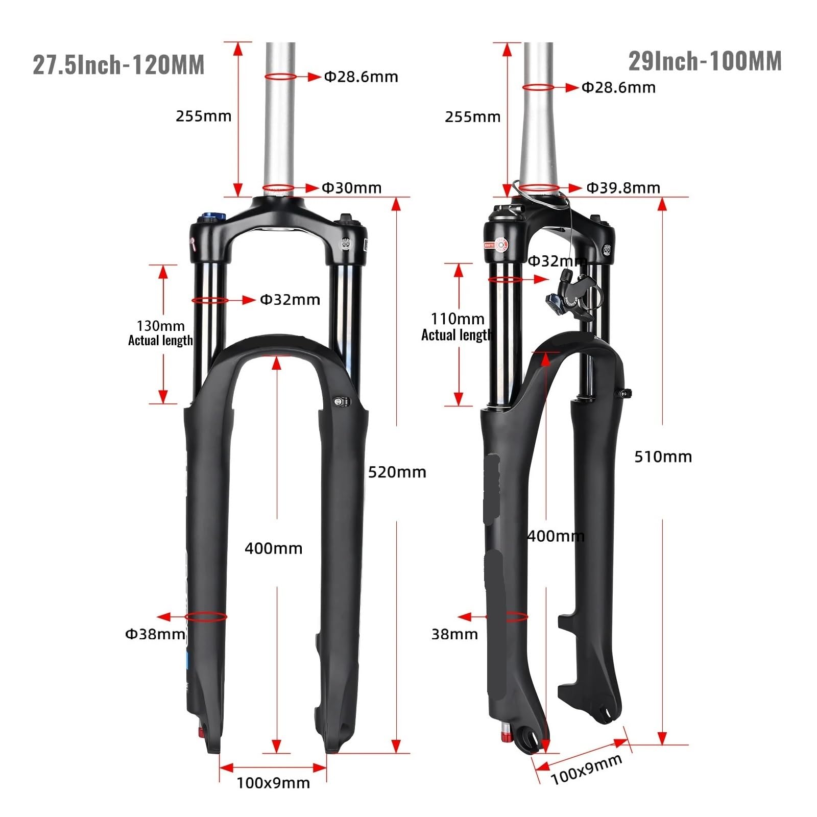 Compatible for SR SUNTOUR XCR Mountain Bike Suspension Fork 120mm