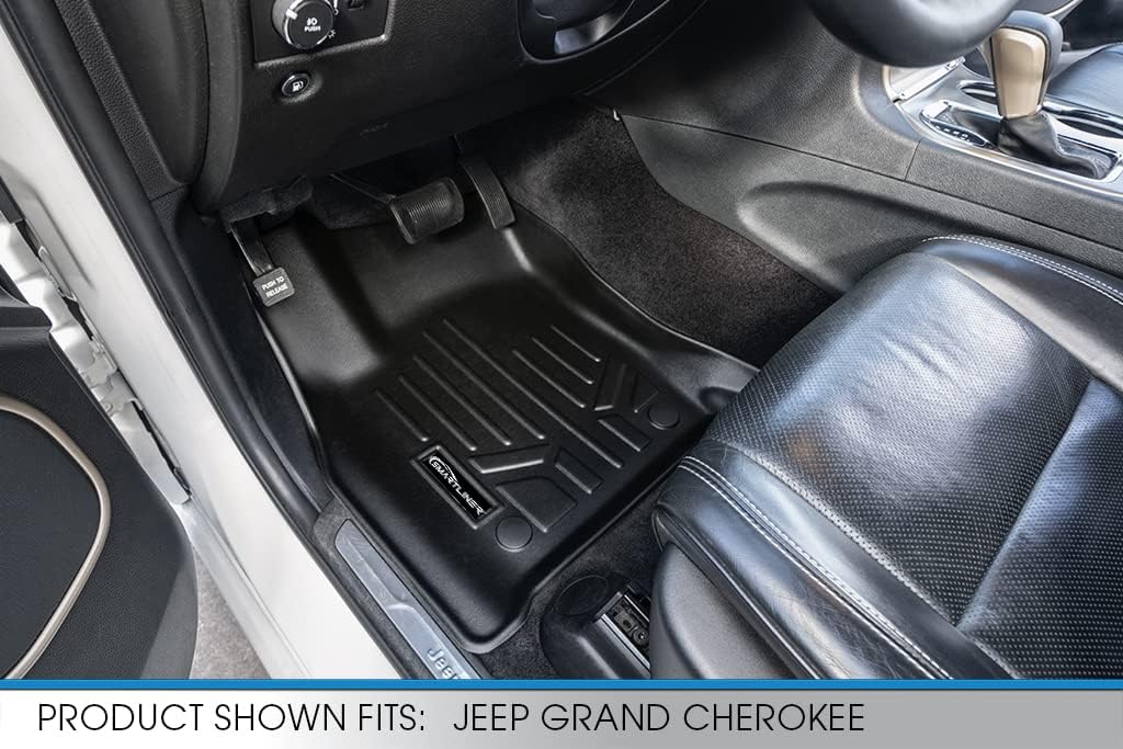 SMARTLINER Custom Fit Floor Mats 1st Row Liner Set Compatible with 2016-2025 Dodge Durango - Image 2